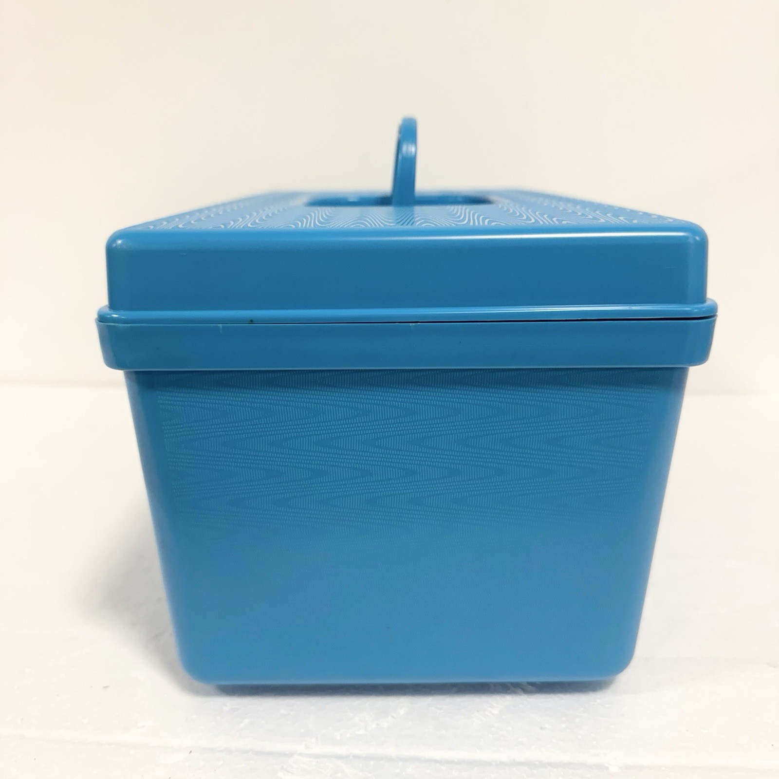 Vintage Wilhold Carry Case Blue Organizer Travel Makeup Hair Roller Box Tray MCM