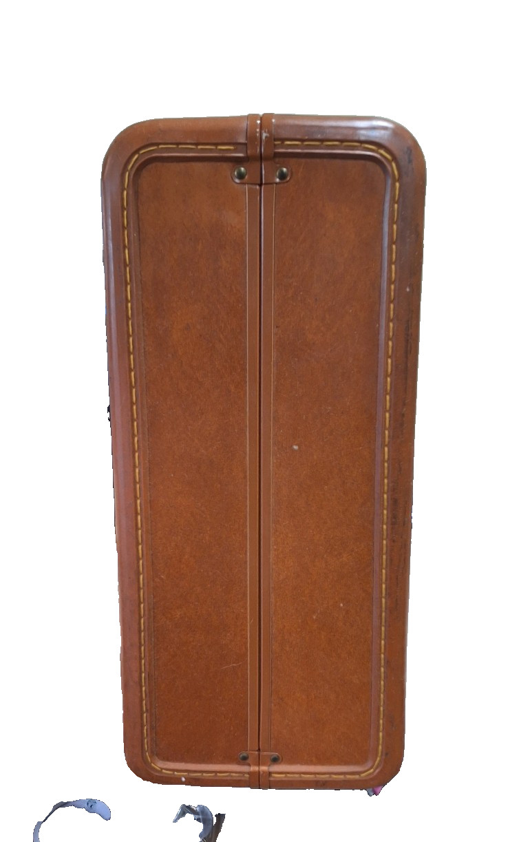 Vintage Samsonite Streamlite Hardside Suitcase 21×7.5×15 Brown MCM 40’s/50’s