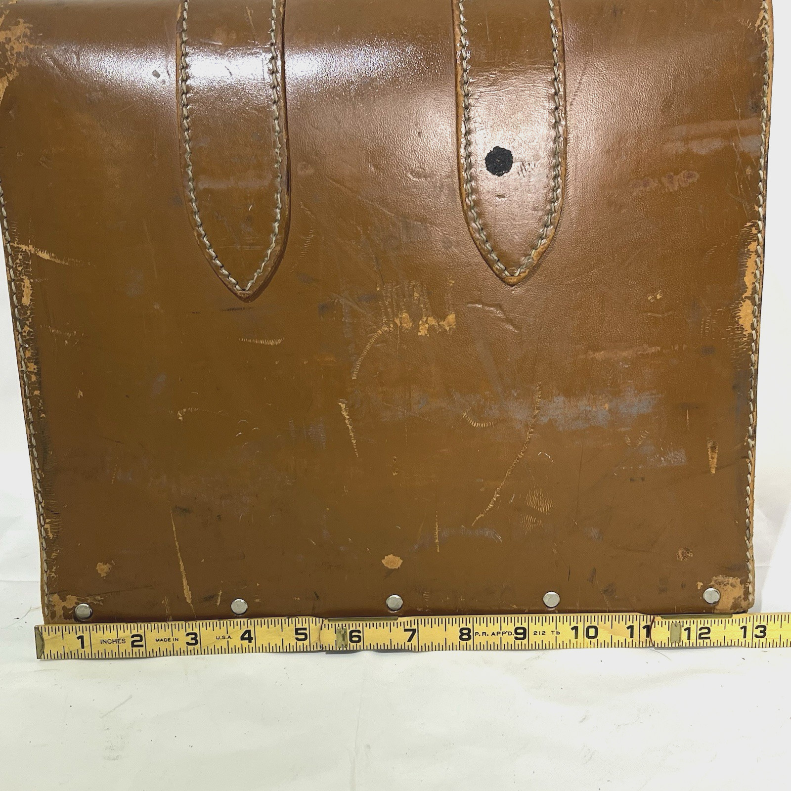 Vintage 1950s Master Products Leather Salesman Travel Case Steel Bottom USA