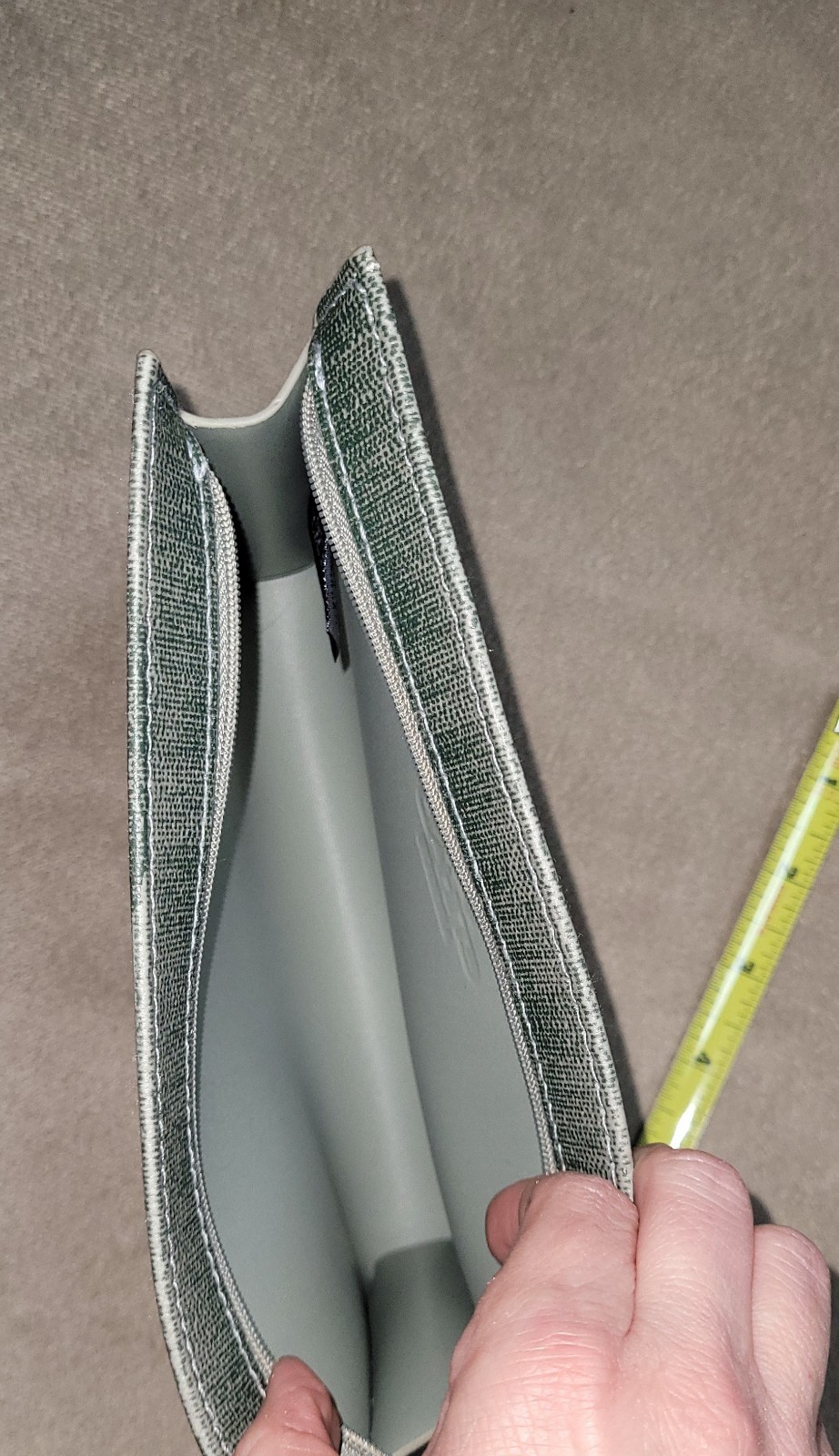 Giorgio Armani x Etihad Airways Luxury Amenity Bag – Sage Green Textured Clutch