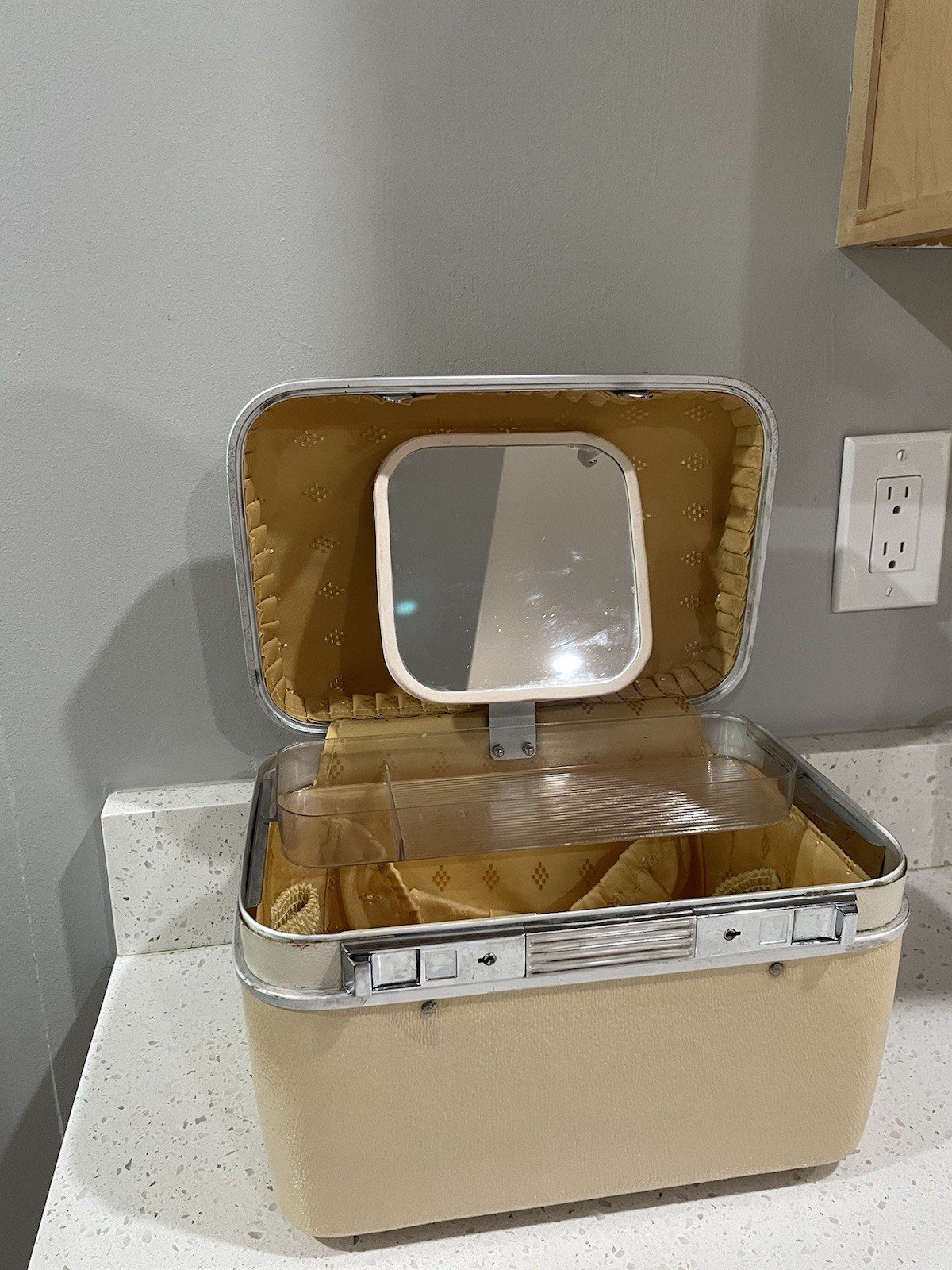 Vintage Echolac Travel/Train Makeup Case With Mirror and tray