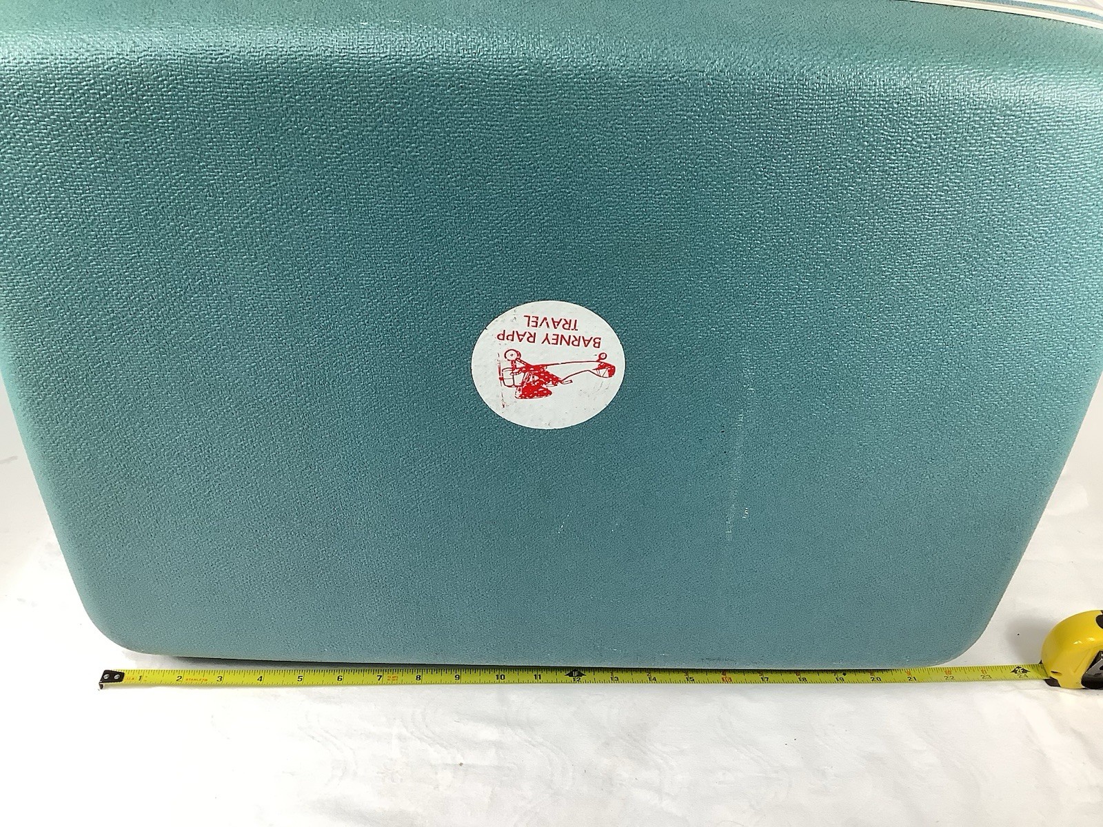 Vintage Samsonite Silhouette Teal Blue Hard Shell Suitcase Luggage Key Included