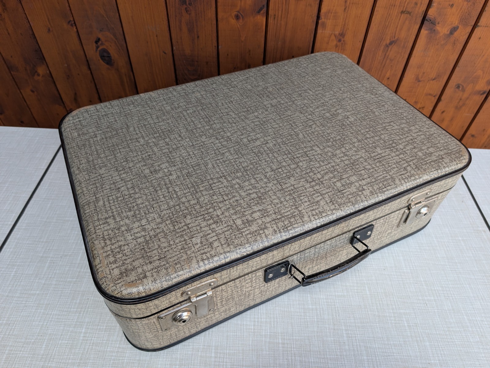 Vintage Suitcase Retro Travel Case 1950s Retro Weekender Mid Century 1960s 6