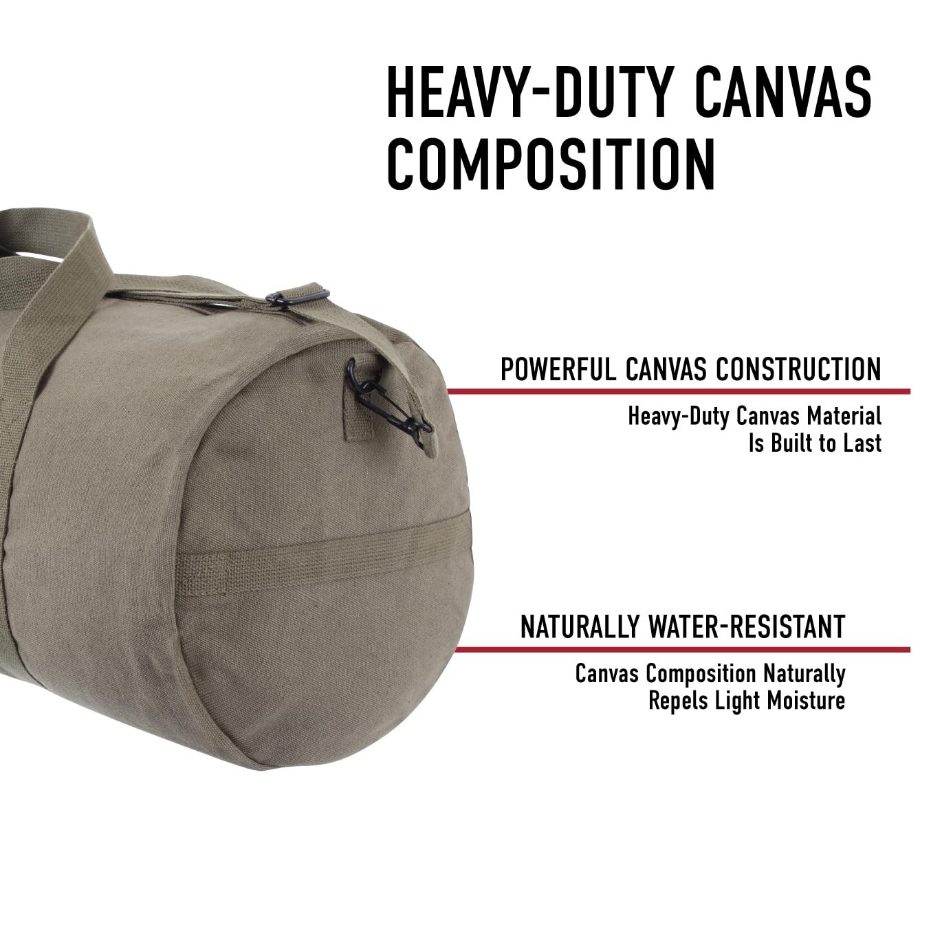 Rothco Canvas Shoulder Duffle Bag Duffel Gym Bag For Men Women Sports Duffel