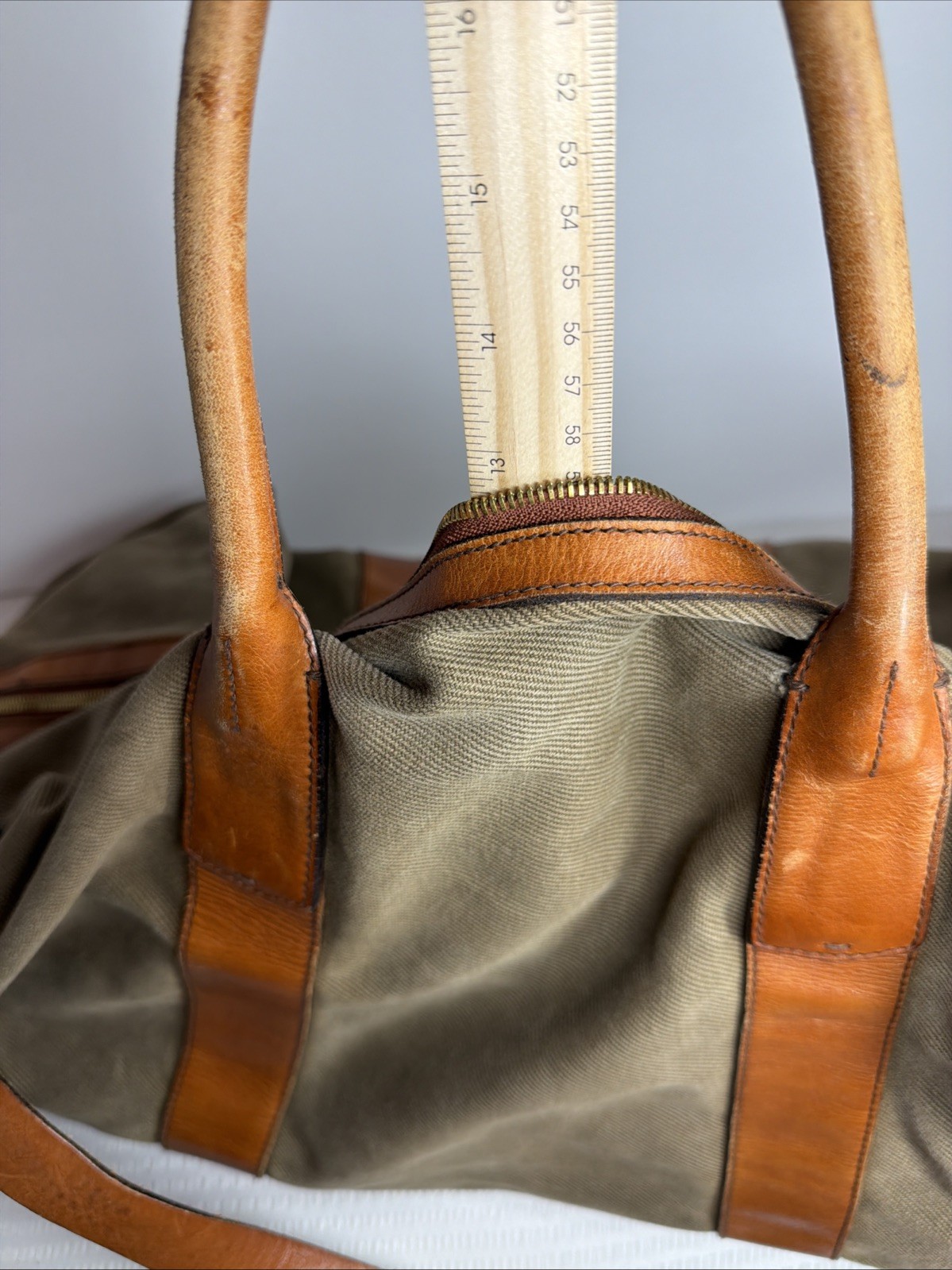 Vintage Polo Ralph Lauren Canvas Leather Weekender Safari Duffel Travel Bag XL