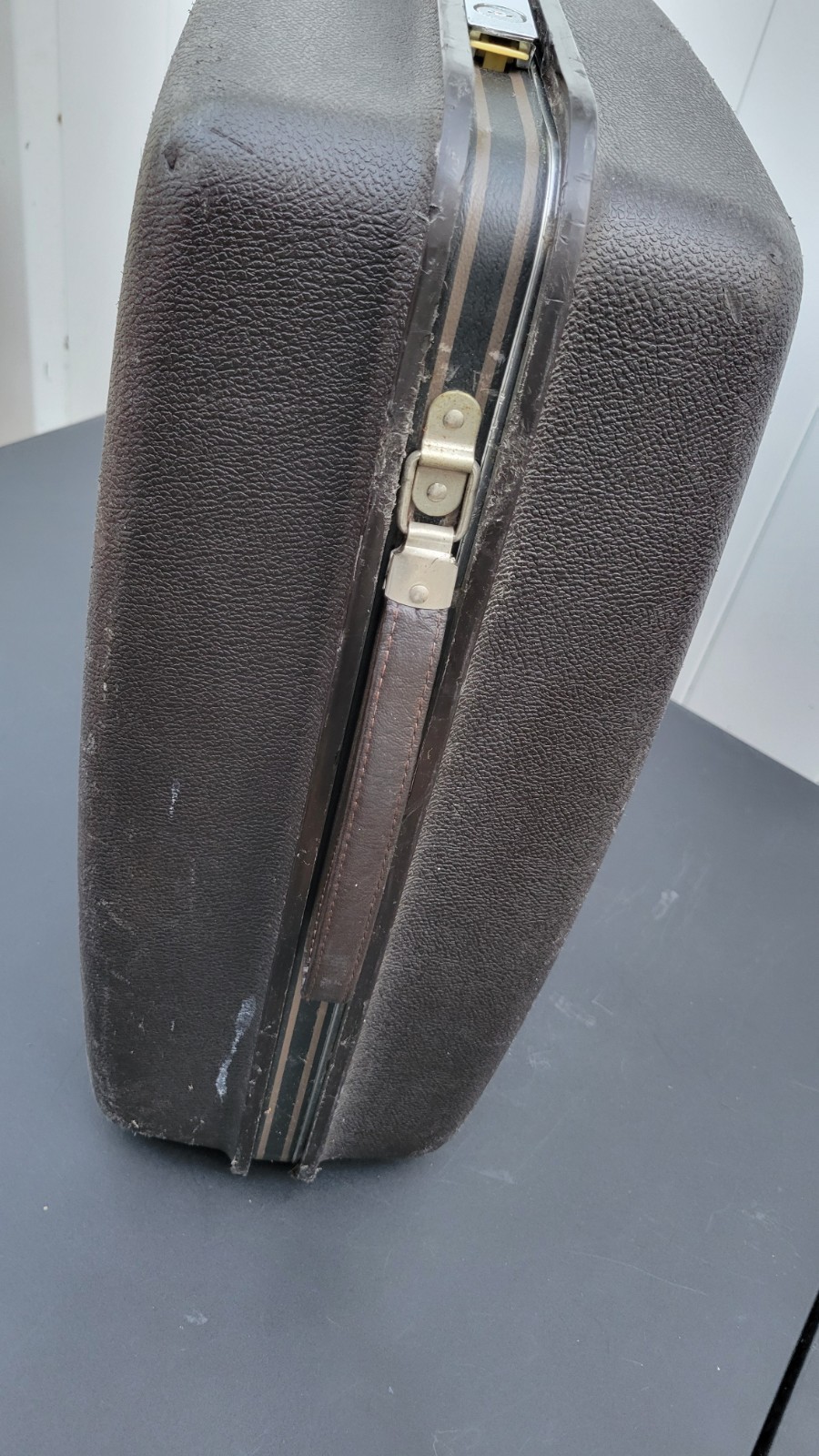 Vintage Samsonite Concord Brown Hard Shell Suitcase 24” Travel Case USA Classic