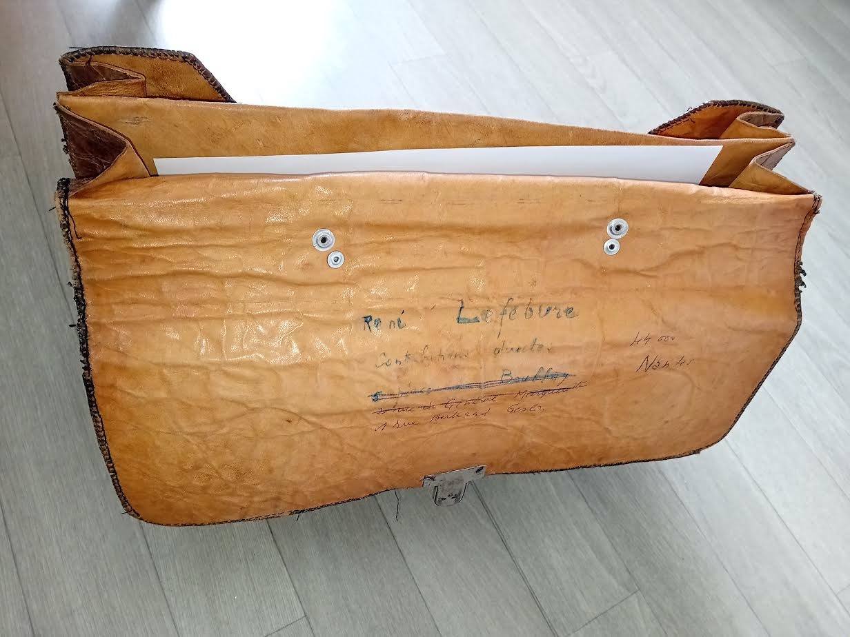 Antique Crocodile Leather Travel Luggage Suitcase / Vintage