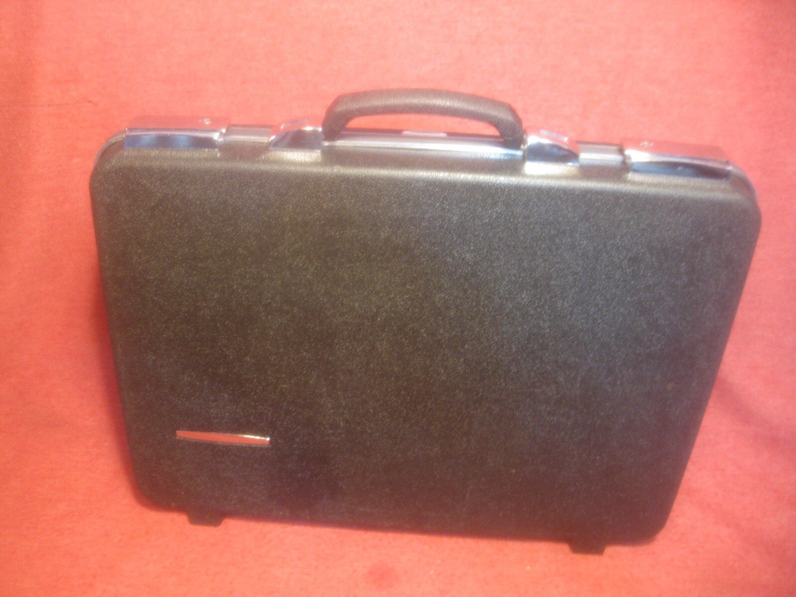 Black Hard case plastic attache case briefcase No keys
