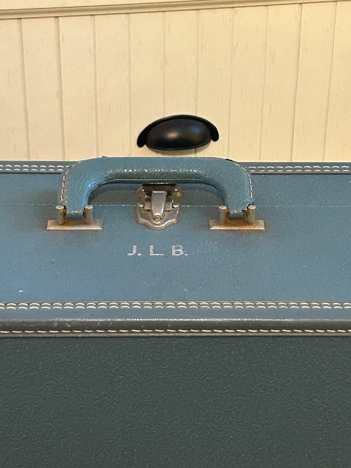 VTG Mendel Cincinati Blue Hardcase Suitcase Luggage With Bag Tag & Keys 27x18x9