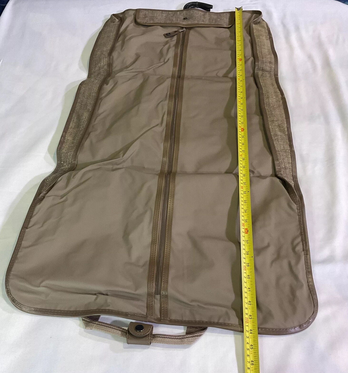 VTG 80’s Oscar De La Renta Tan Tweed Folding Garment Bag Designer Luggage NWT