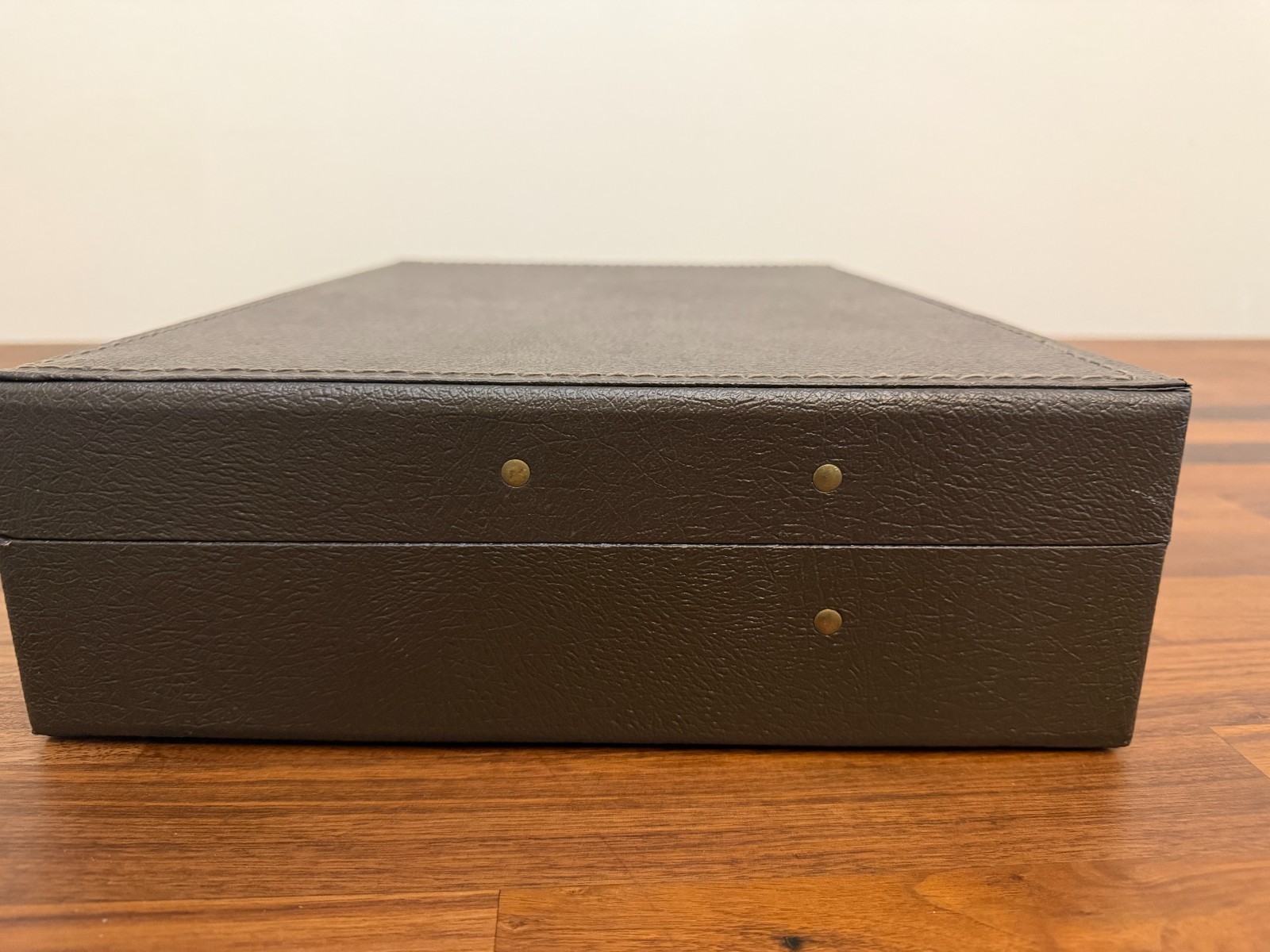 Vintage Attache Briefcase Cagiva Brass Hardware Combination Lock Portfolio Case