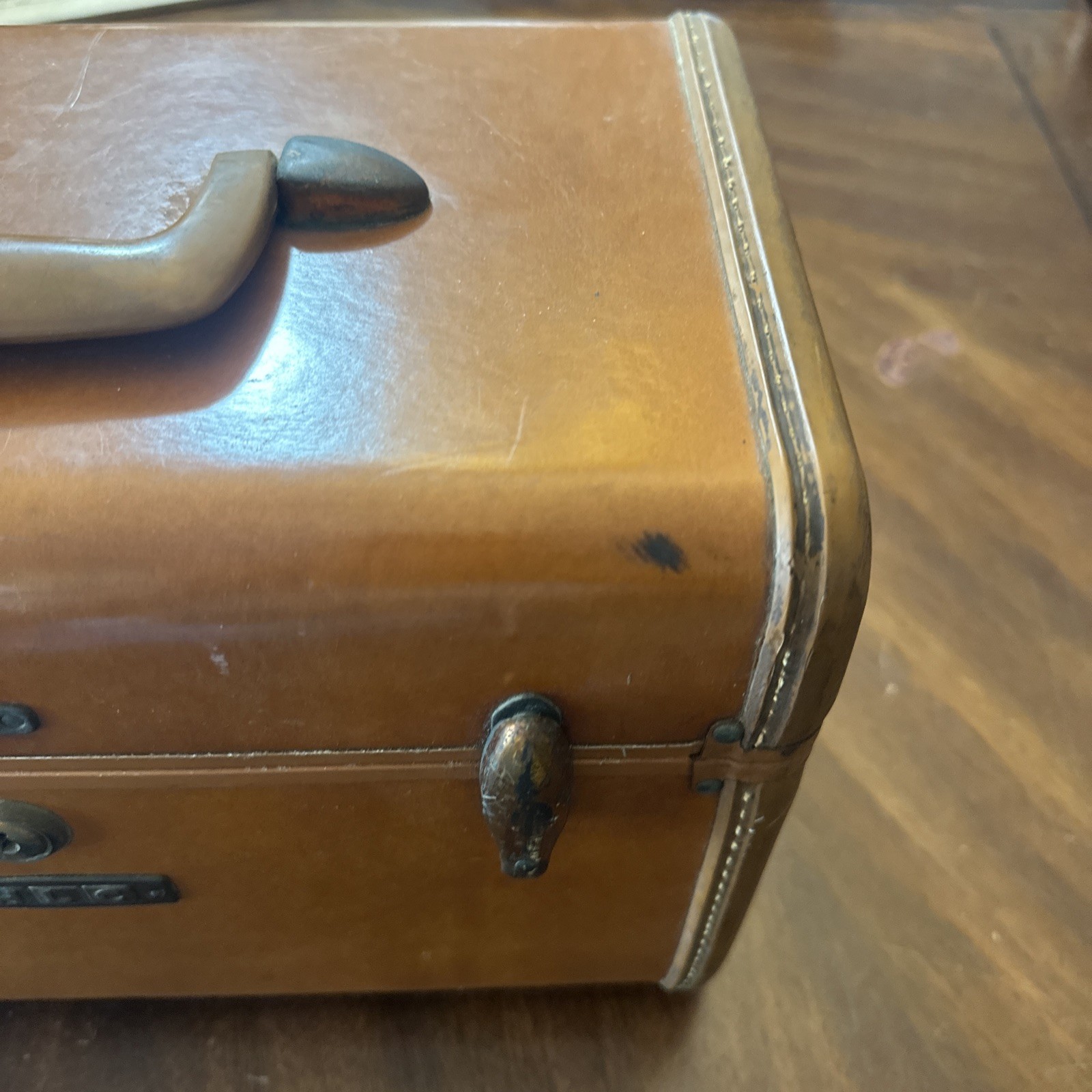 Vintage Samsonite /train Case -Cosmetic Case Mid Century Travel Luggage- Orange
