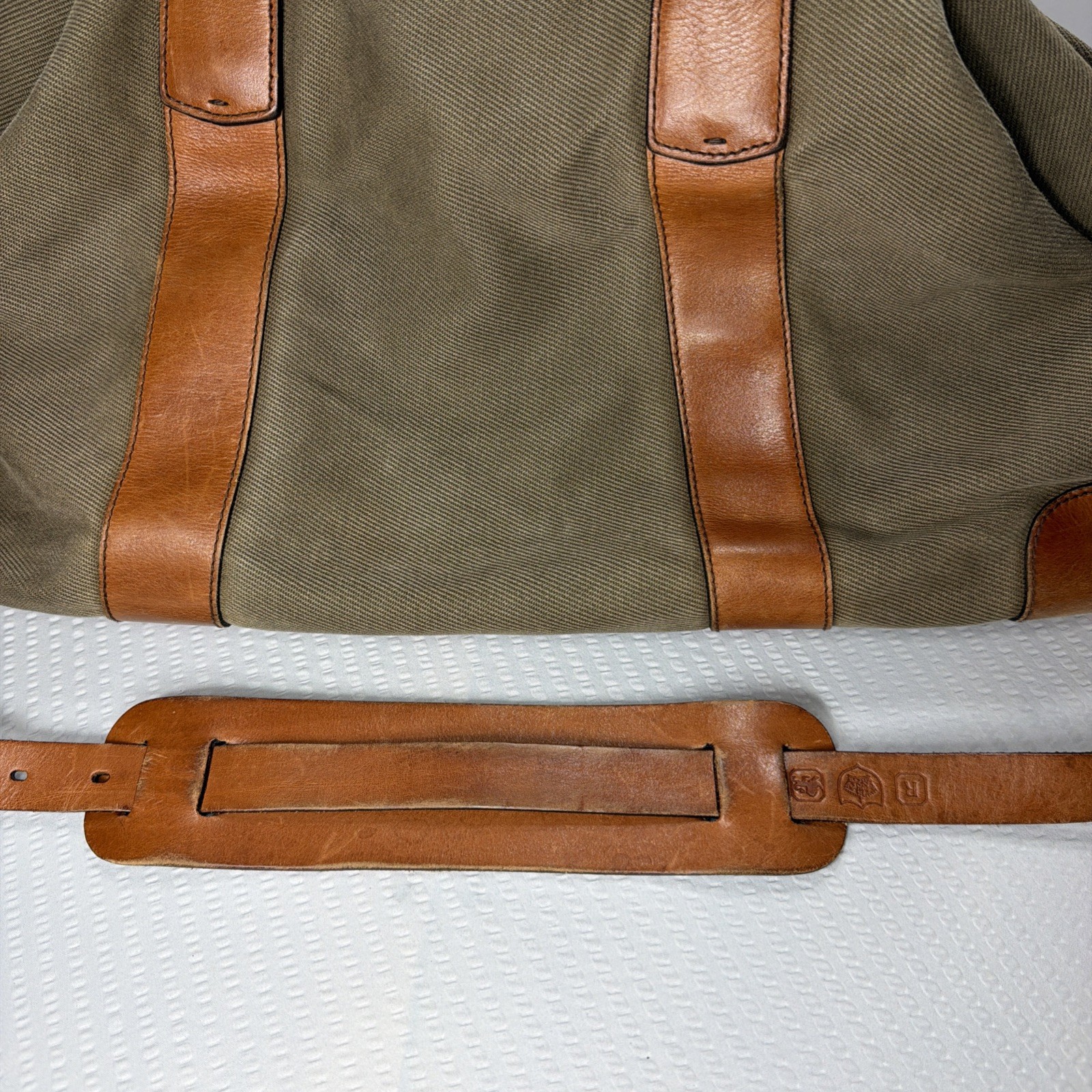Vintage Polo Ralph Lauren Canvas Leather Weekender Safari Duffel Travel Bag XL