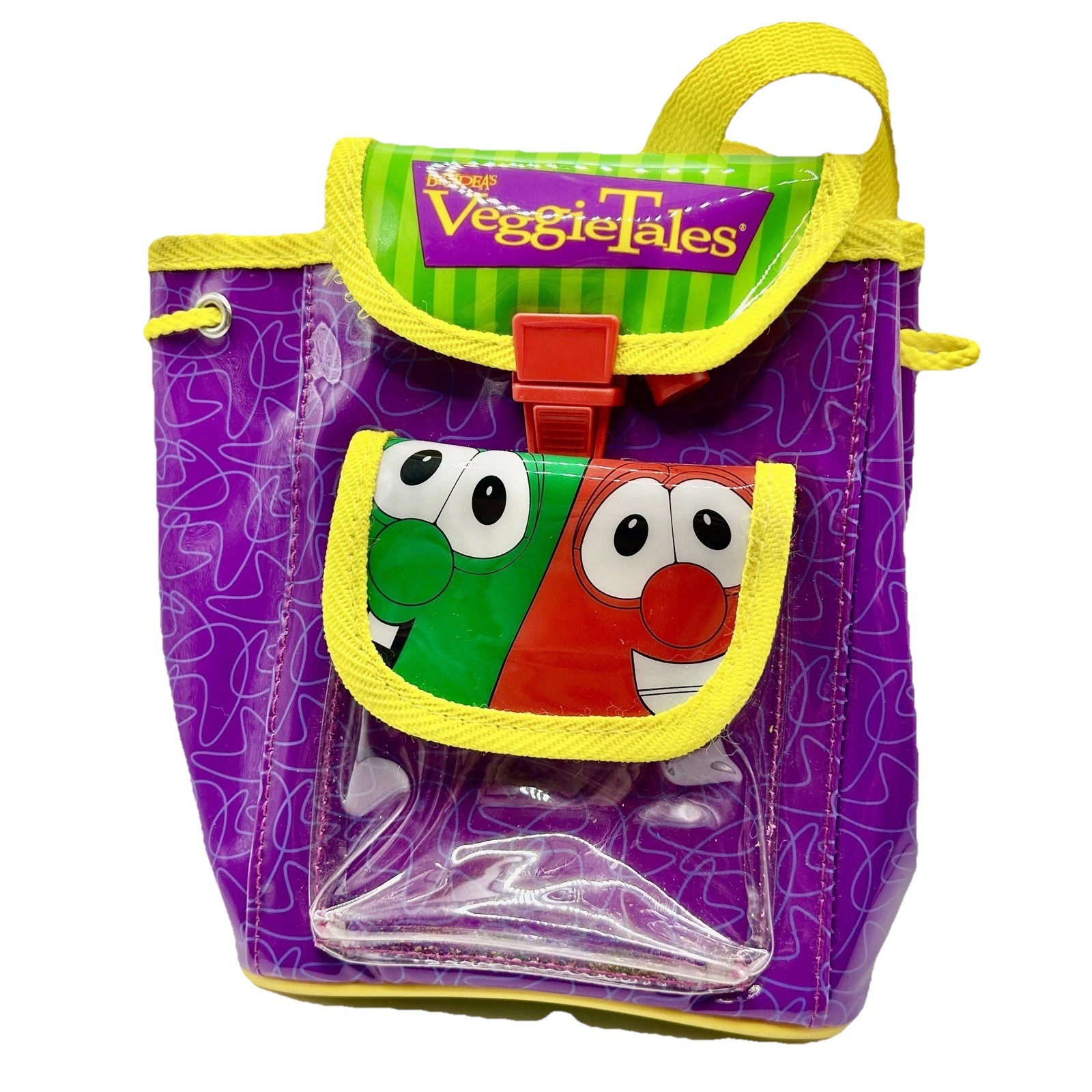 Vintage Y2K Big Idea Veggie Tales Kids Children School Backpack Bag Bob & Larry