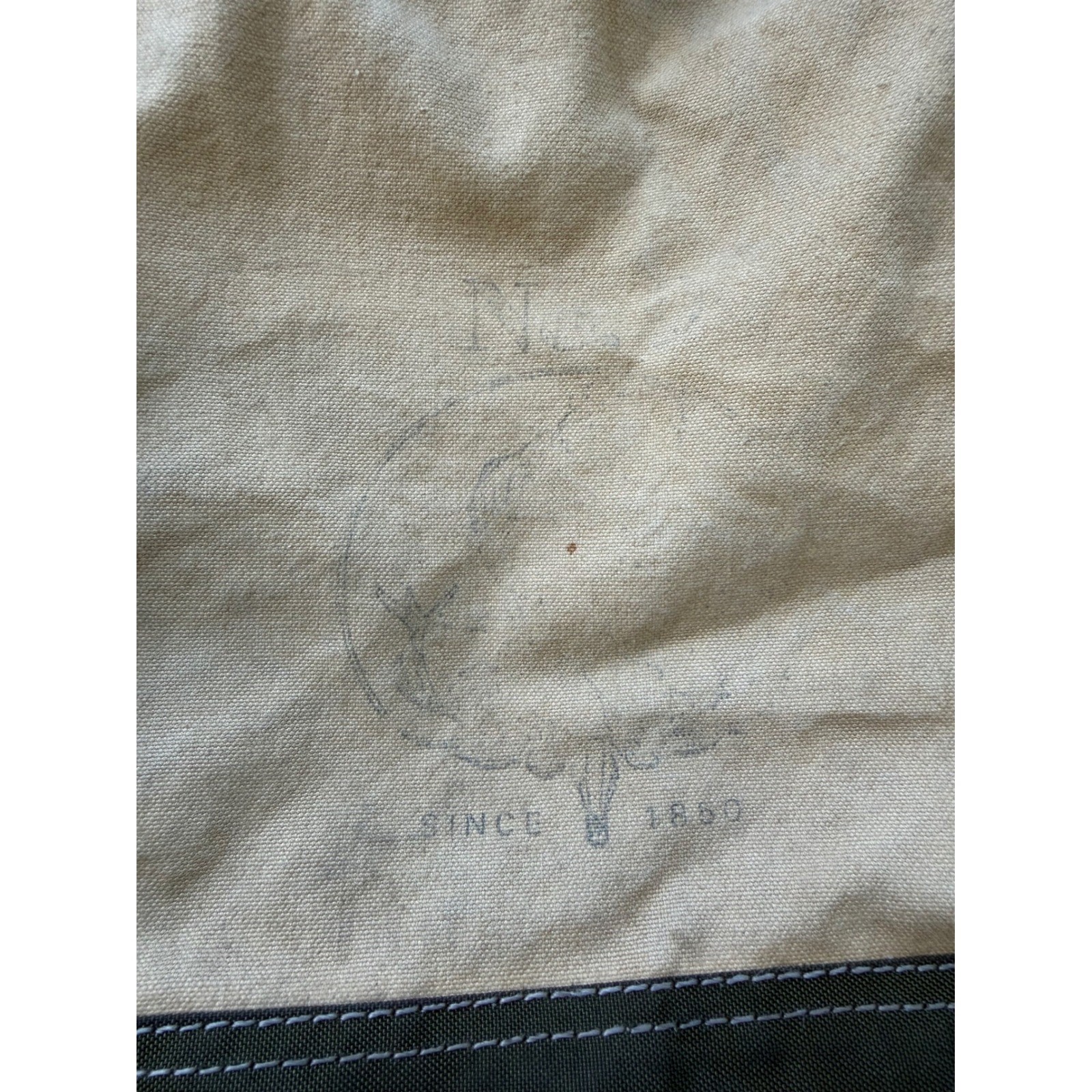 VTG LARGE GOKEY Battenkill No.9 Weekend Duffle Bag Luggage Cavas Leather RARE