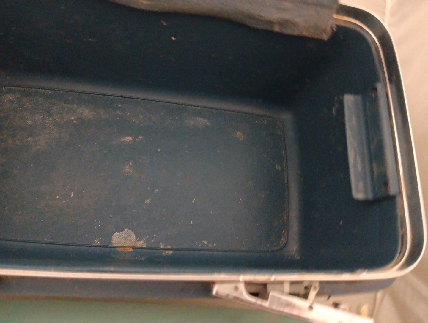 Vintage Blue Samsonite Hard Case Train Makeup Case With Tray No Mirror – Used