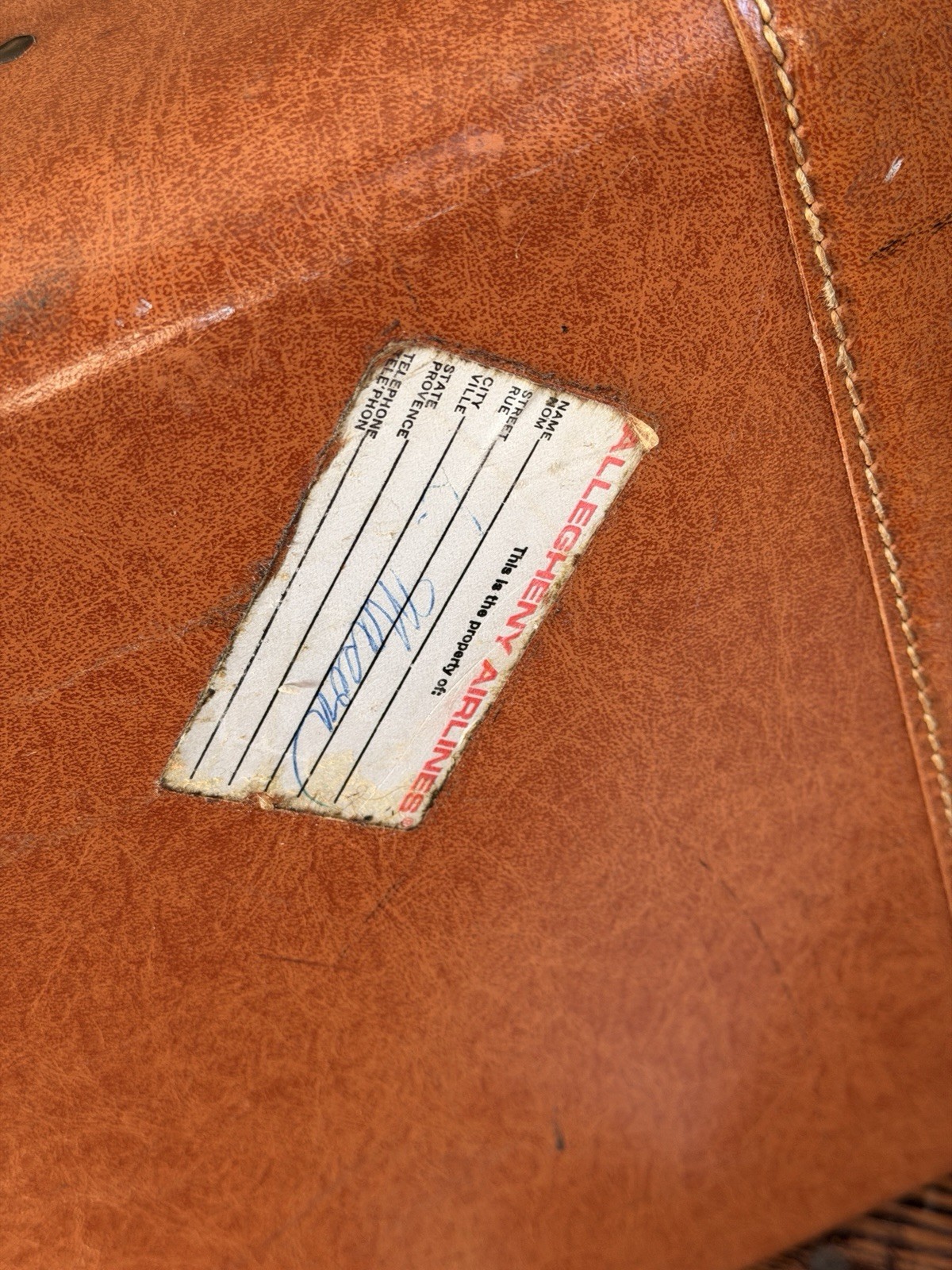 Vintage Mid-Century Leather Suitcase | Classic Tattersall Lining Notebook Holder