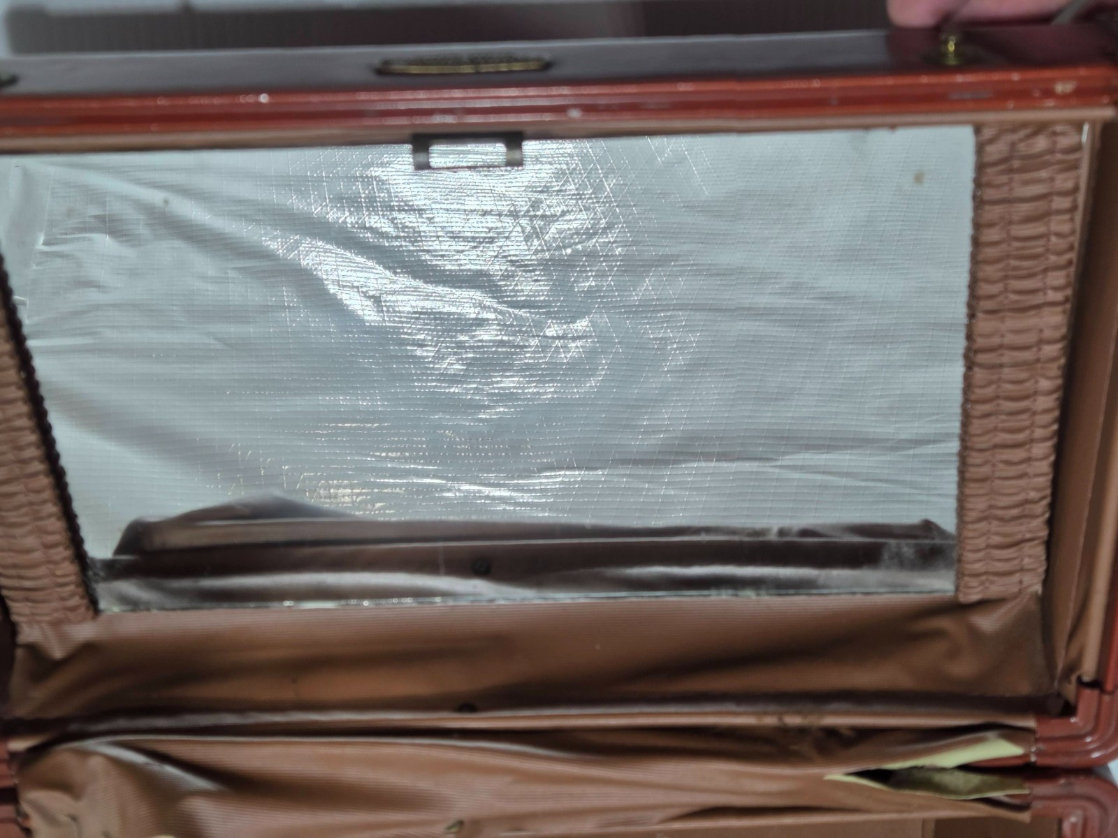 Vintage Samsonite Shwayder Bros Brown Train Case Vanity Luggage With Mirror USA