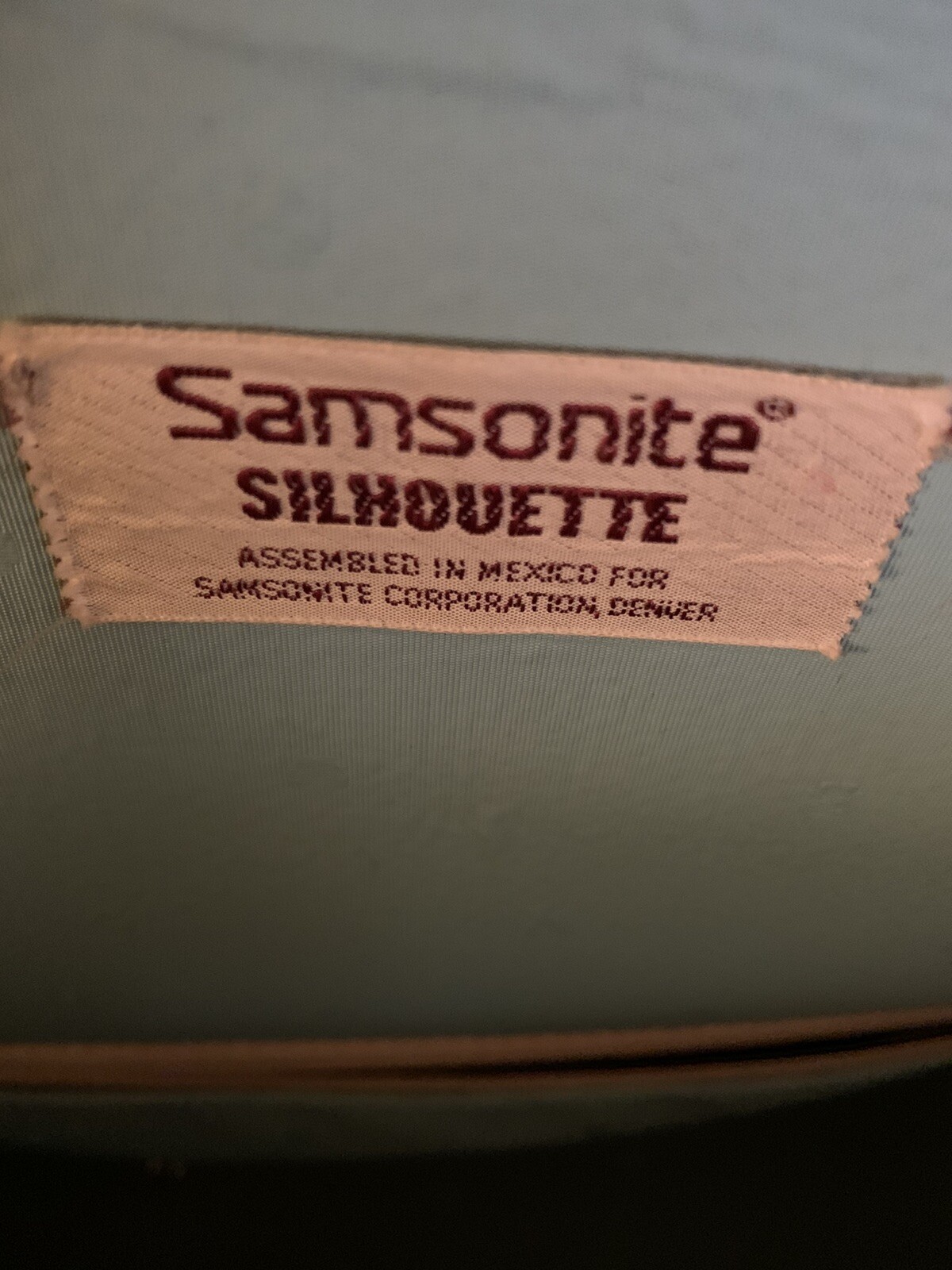 Samsonite Ladies Silhouette Blue Tote Carry On Bag Pebble Texture MCM Vintage