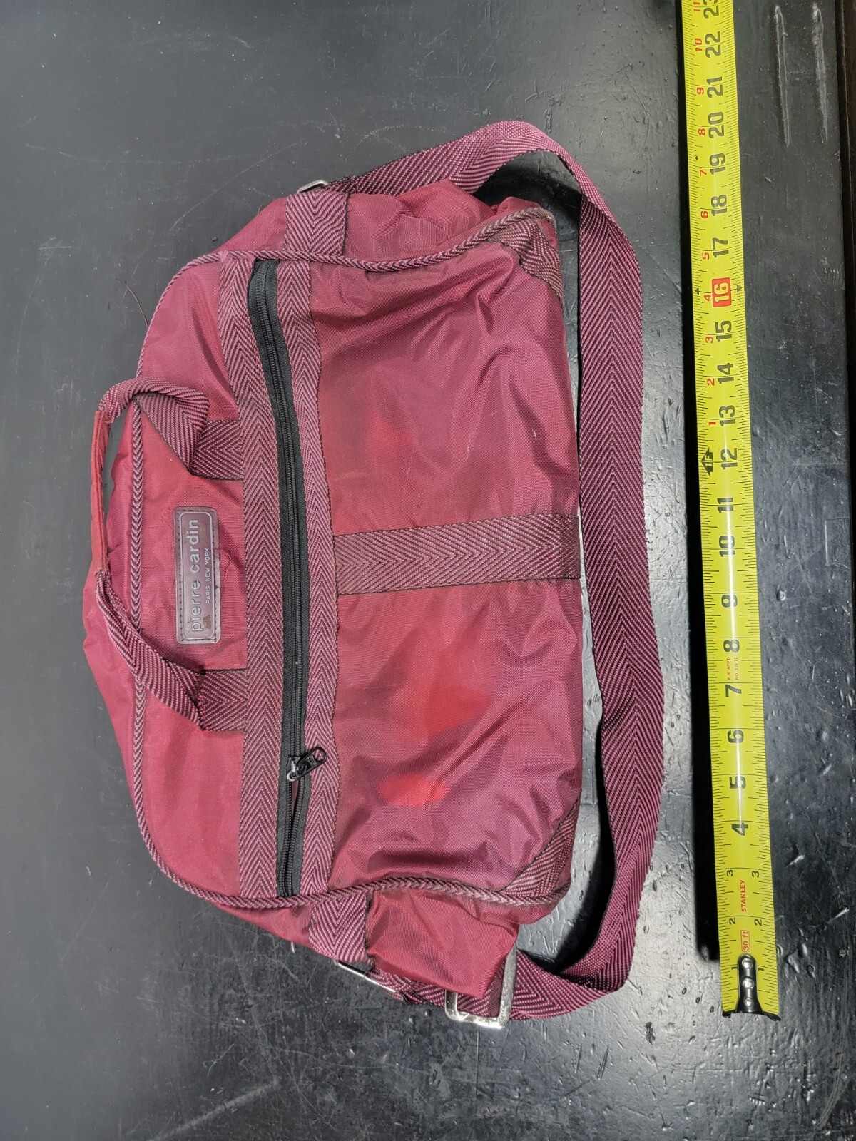 VTG Pierre Cardin Soft Sided 4 piece Luggage Set Burgundy