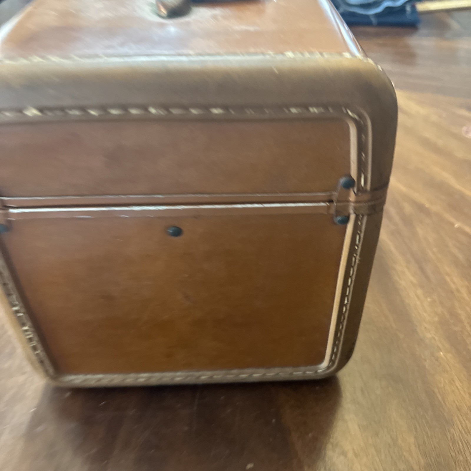 Vintage Samsonite /train Case -Cosmetic Case Mid Century Travel Luggage- Orange