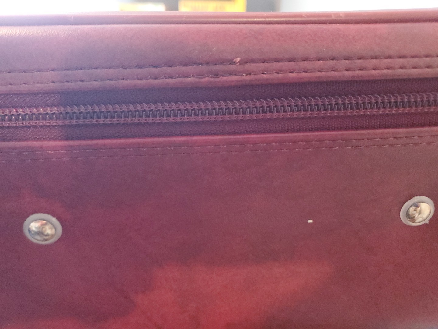 Vintage American Tourister Soft Sided Faux Leather Suitcase 24 x 17 Burgundy