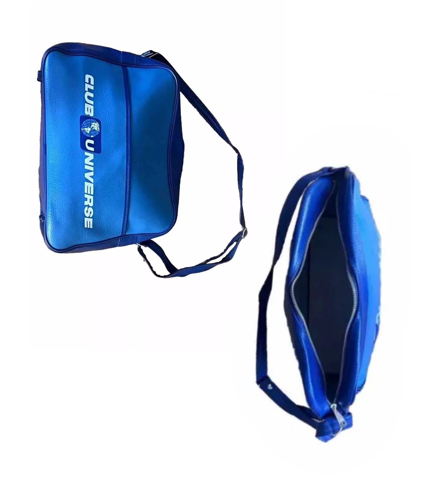 Vintage 1970’s Panam Style Naugahyde Explorer Blue Travel Bag for Club Universe
