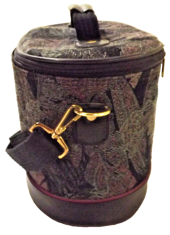VTG American Tourister Tapestry Train Case Oval Carry On Luggage Bag Makeup