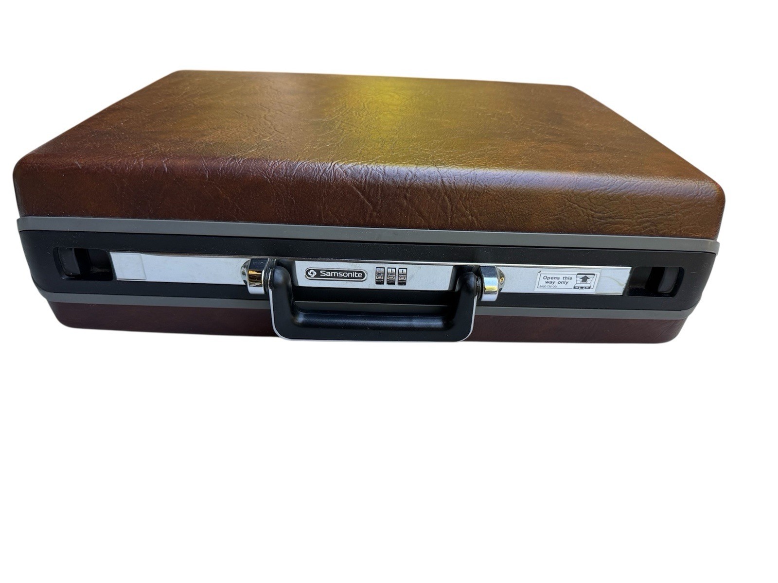 Samsonite Attache Briefcase Omega Combination Lock Hard Shell Brown Vintage