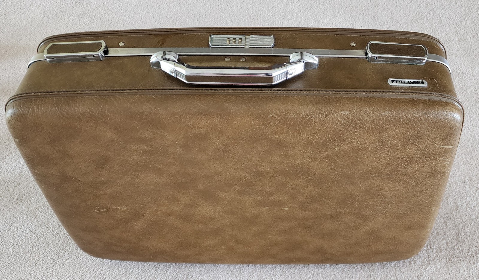 Vintage American Tourister Escort 2 Peice Brown Luggage