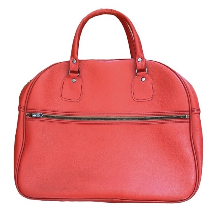 Vintage Retro 60s/70s Dark Orange Travel~Overnight Bag~MCM