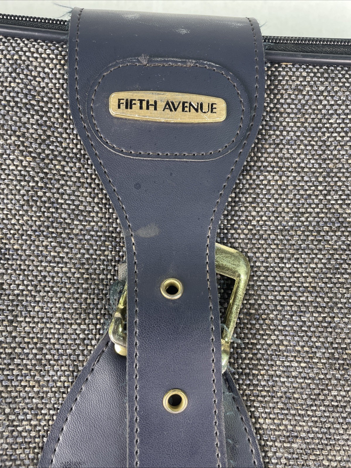 Vintage Fifth Avenue Luggage Blue Tweet Suitcase