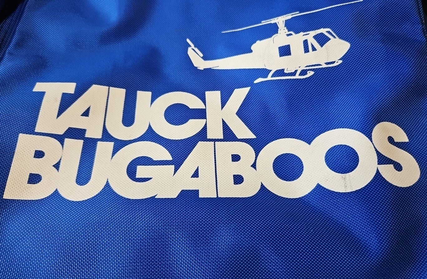 VTG Tauck Bugaboos Blue Nylon Convertible Backpack 17.5Tx12.5Wx8D~Helicopter Bag