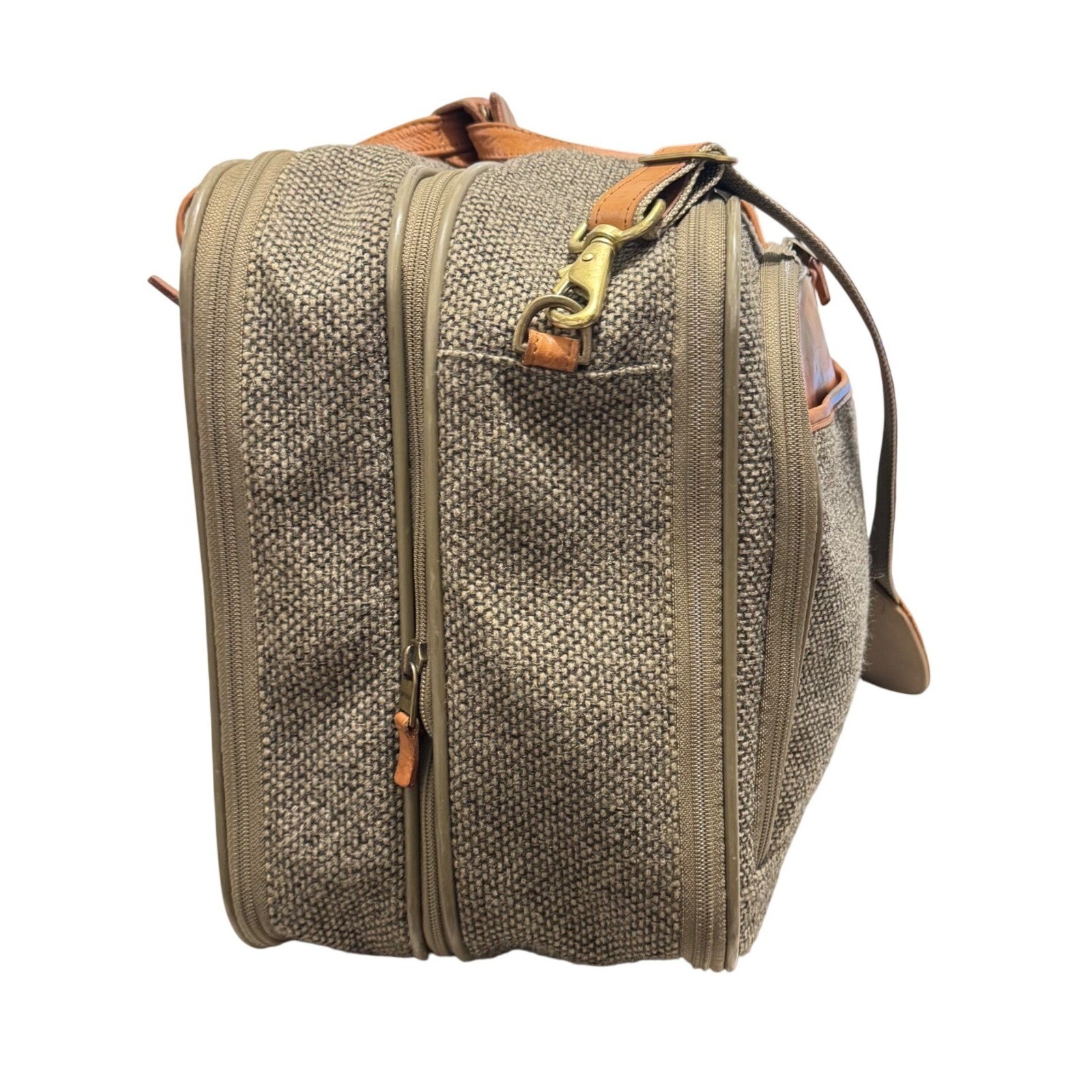 Hartmann Tweed Travel Bag Unisex OS Tan Brown Vintage Belting Leather Carryon