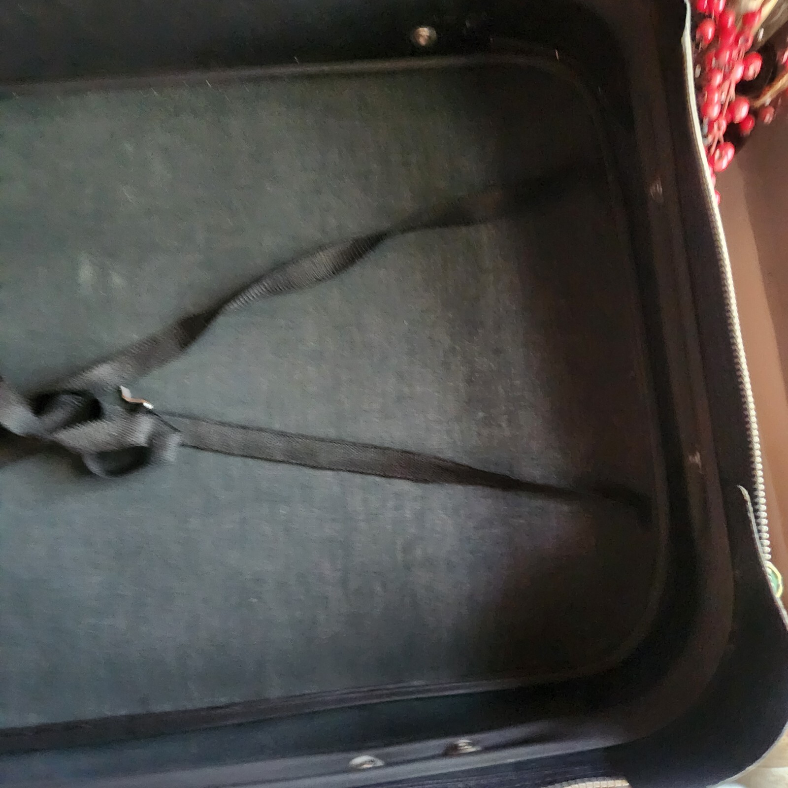 Vintage Flying Time Blue Suitcase