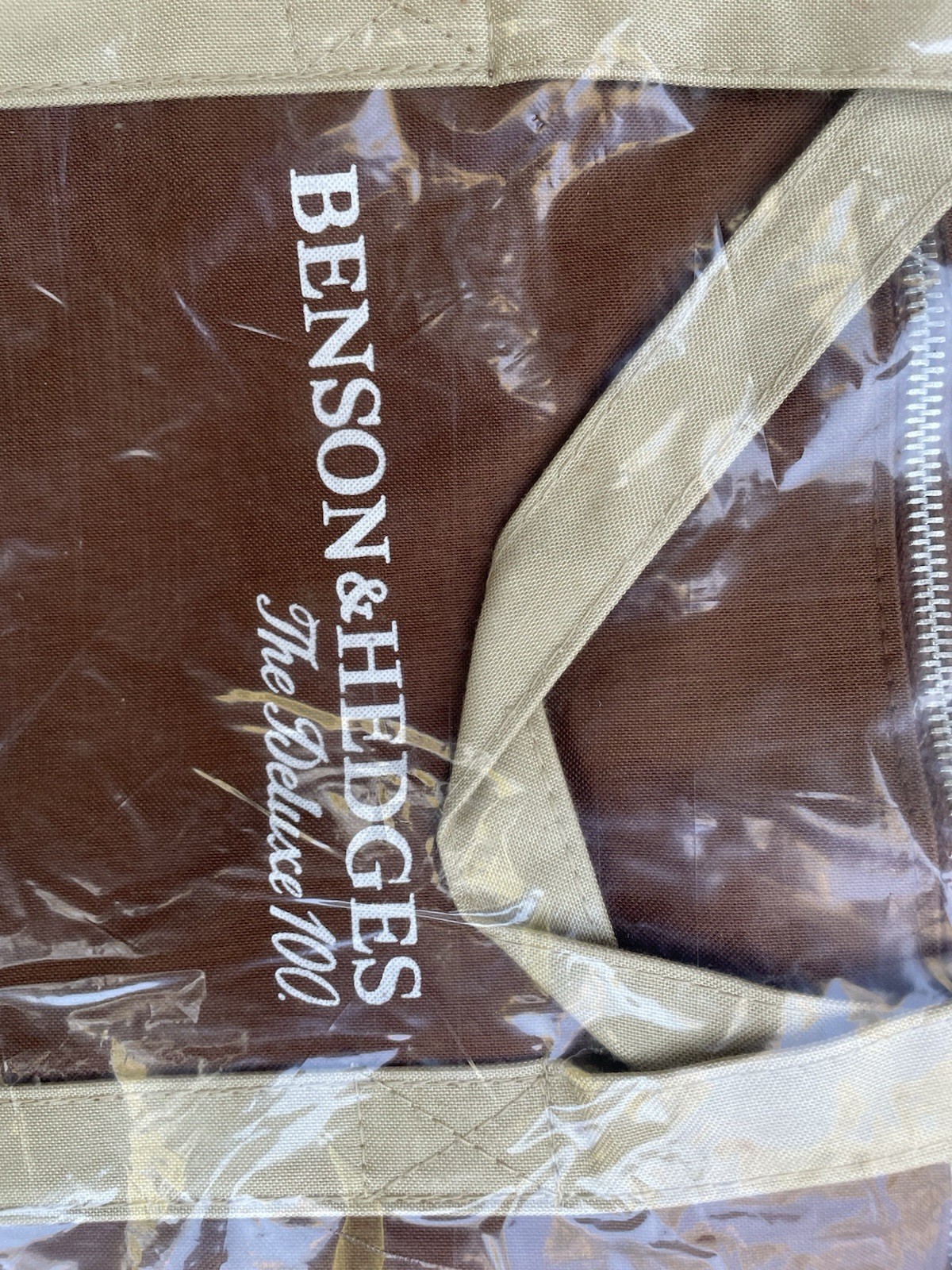 Vintage Duffle Bag Benson And Hedges Soft Brown Lightweight Zip NEW
