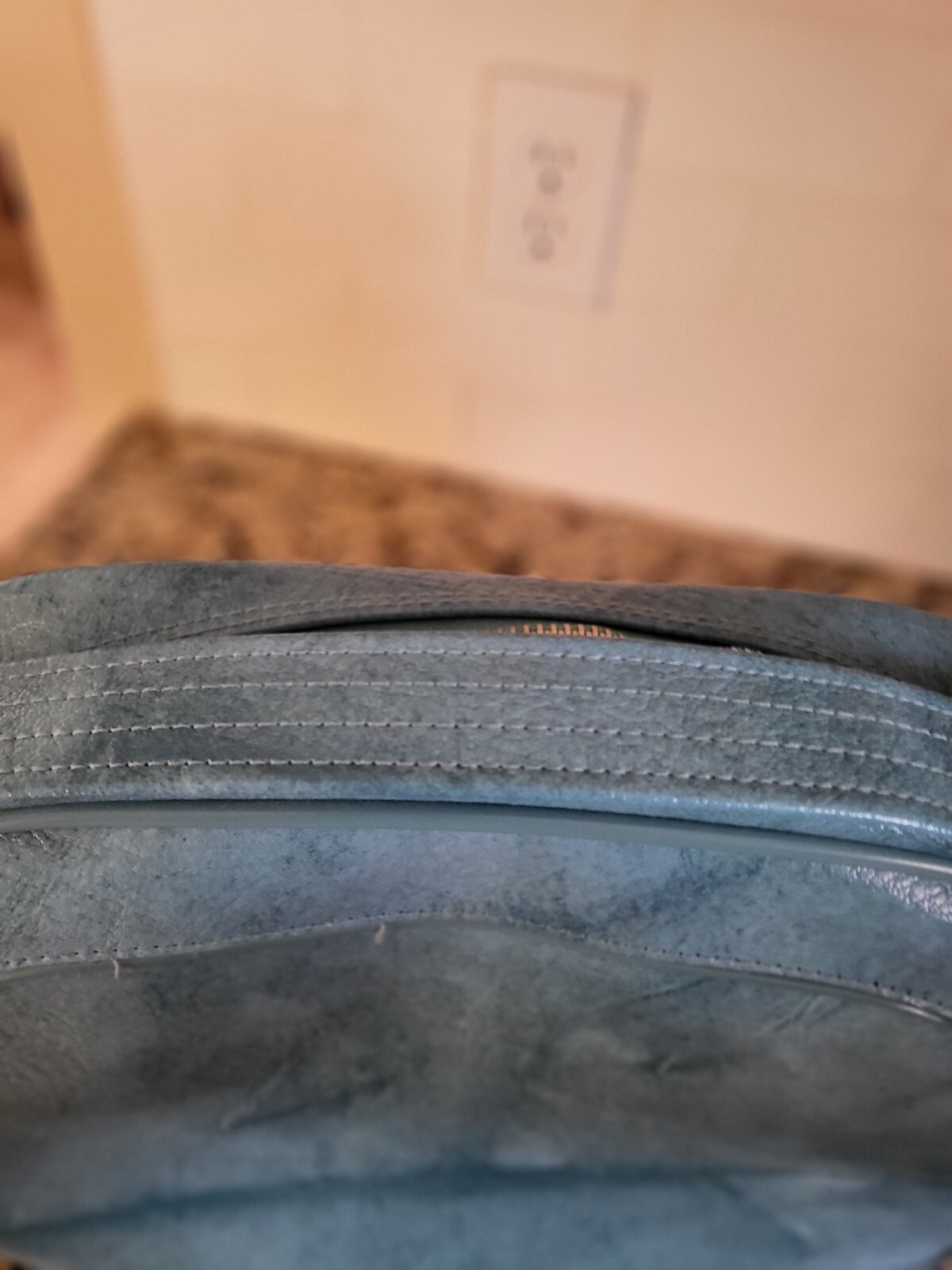 Vintage 1975 American Tourister Aqua Travel Bag Carry On Luggage Shoulder Strap