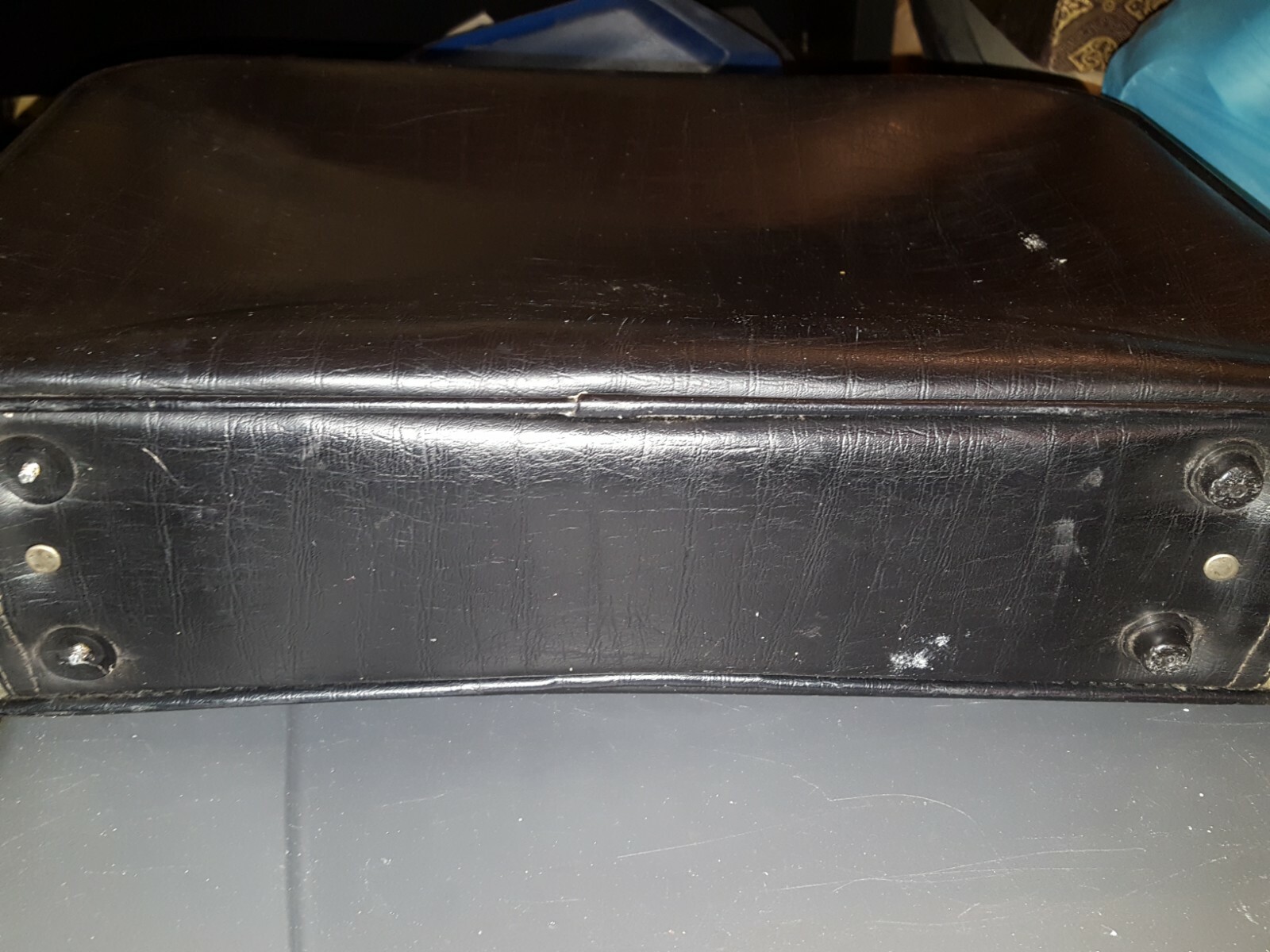 Peter’s Bag Corp Bantam Travelware Black leather(vinyl?) overnight suitcase