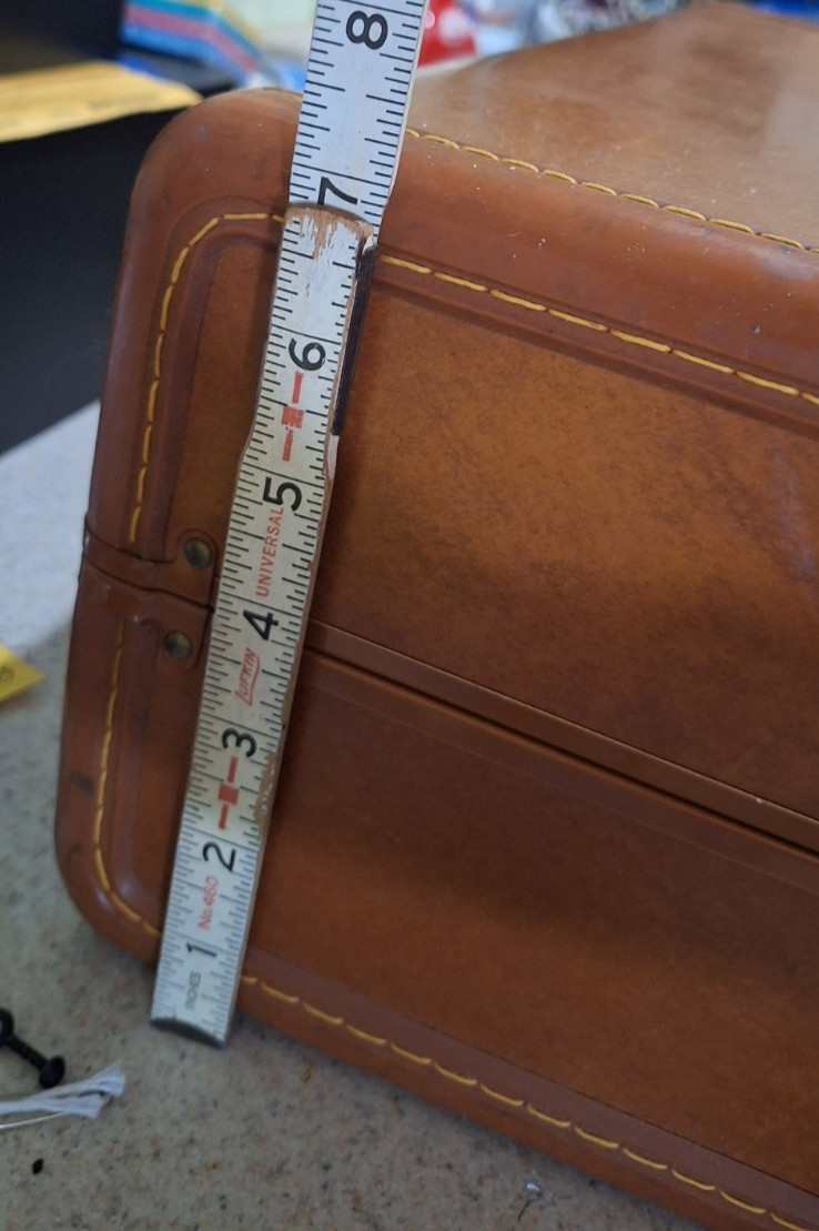 Vintage Samsonite Streamlite Hardside Suitcase 21×7.5×15 Brown MCM 40’s/50’s