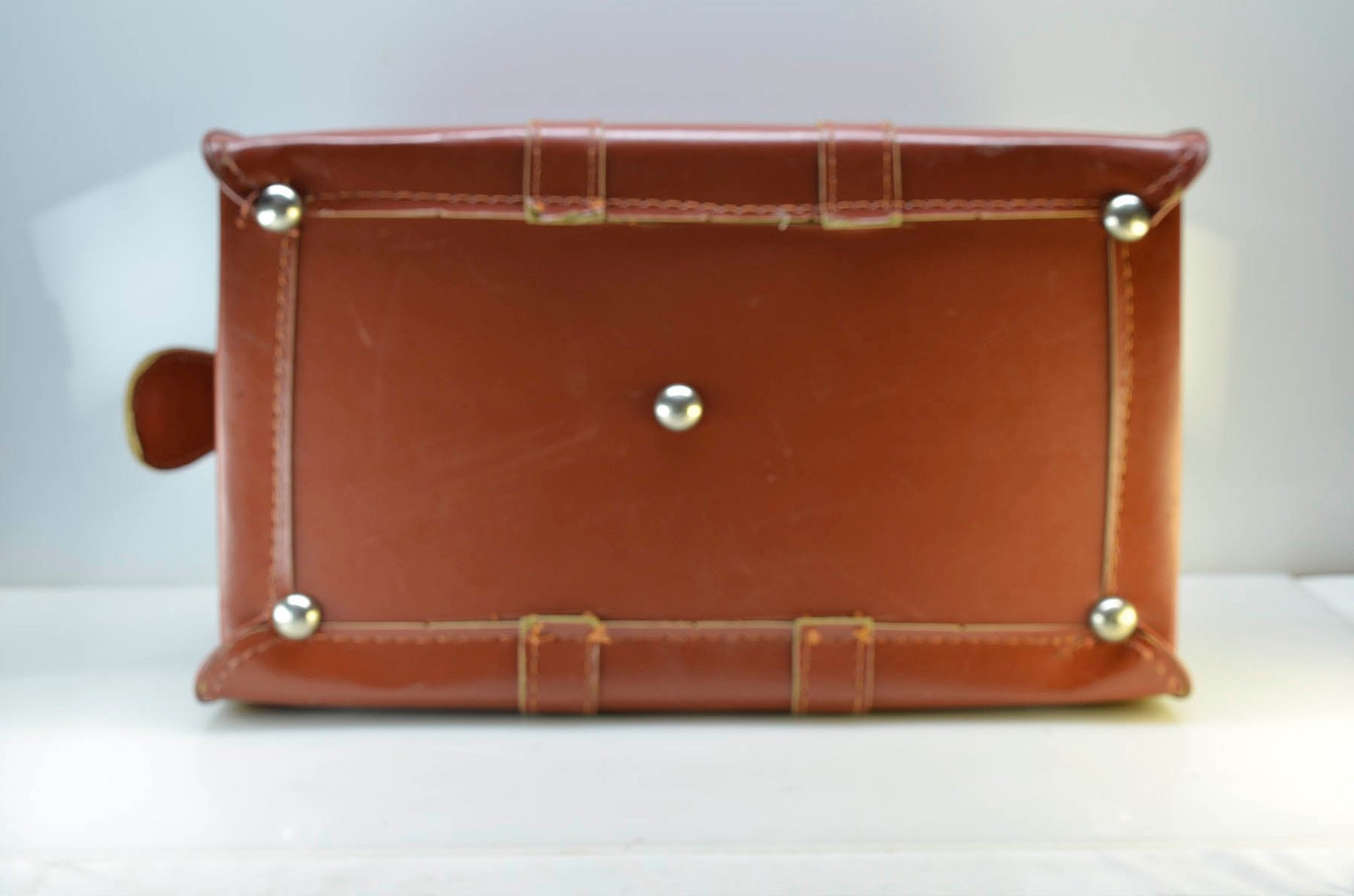 Vintage 1940’s-1950’s Leather Luggage Suitcase, Carry On Size, Very Nice Overall