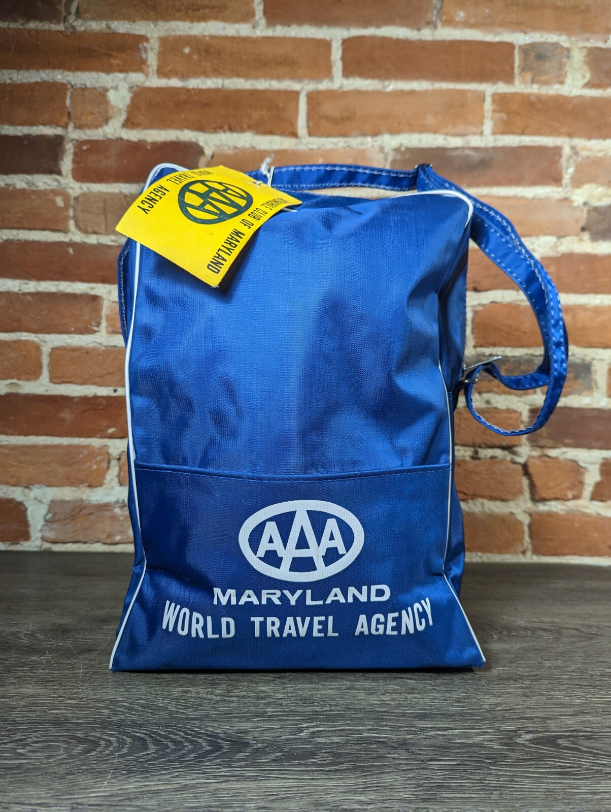 Vintage Maryland World Wide Travel AAA Airport Travel Tote Bag Made in USA