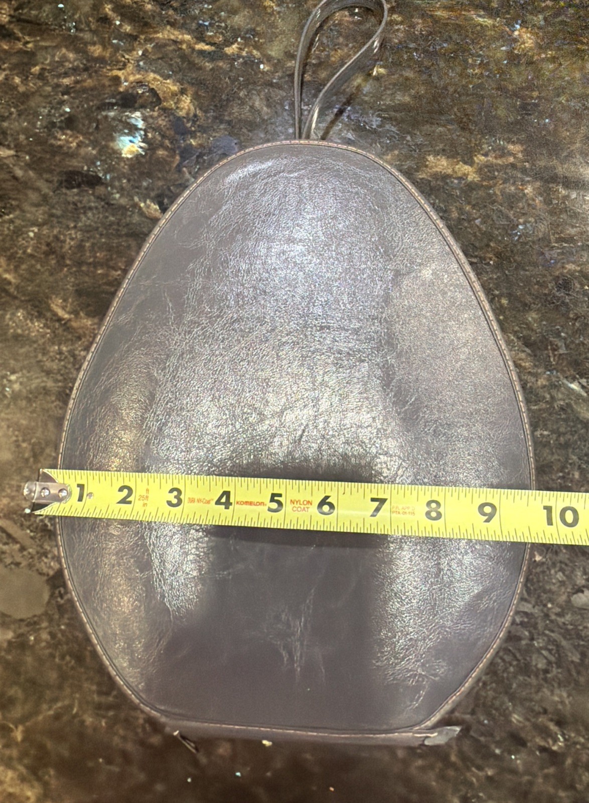 Vtg 50s MCM Carry On Cosmetic Bag Suitcase Oval Egg Shaped Train Case