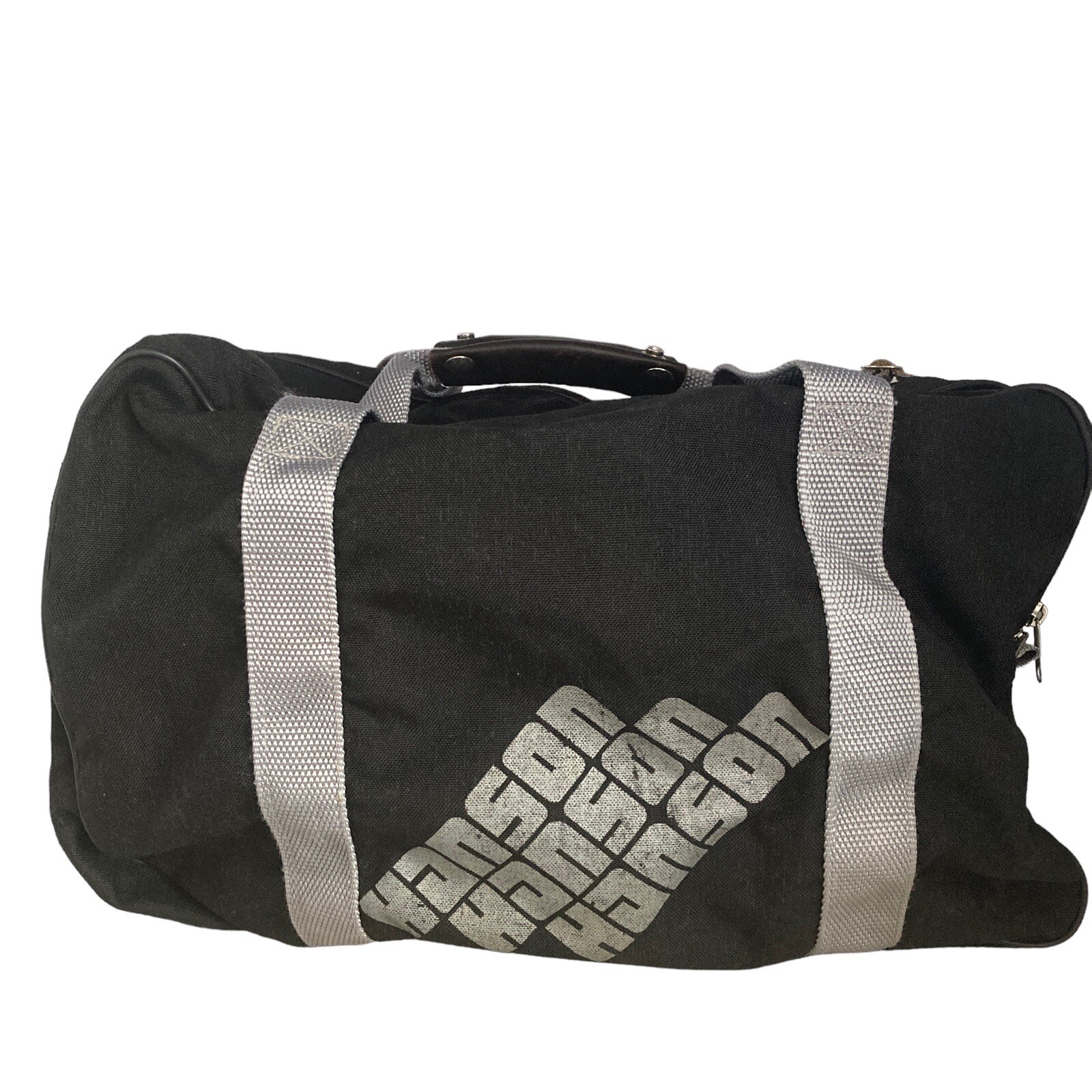 Vintage Anthalon Hanson Duffel Bag 18x13x9 Black Gray shoulder strap brothers