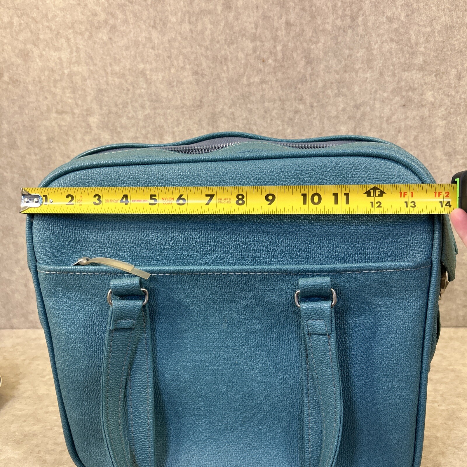 Vintage 60s Samsonite Blue Silhouette Petite Tote Carry On Luggage Overnight Bag