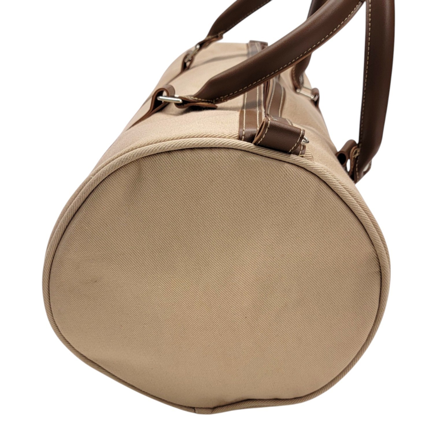 Vintage Karl Lagerfeld Duffle Bag Club Parfums Tan Canvas Travel Gym Weekender