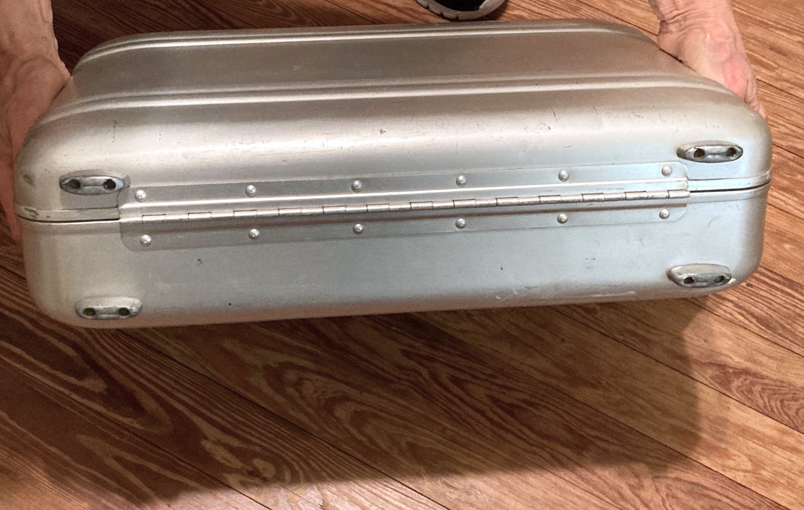 Vintage Zero Halliburton attache’ case blue logo Well Used