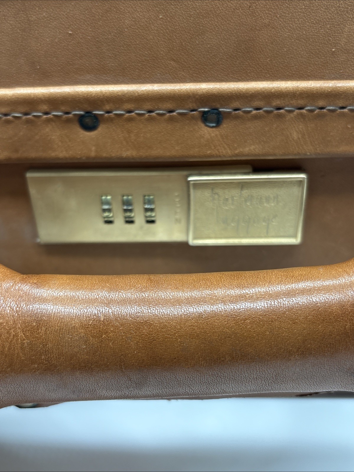Vtg Hartmann Luggage 747 Belted Brown Leather Lined 18x11x7 Original Tags