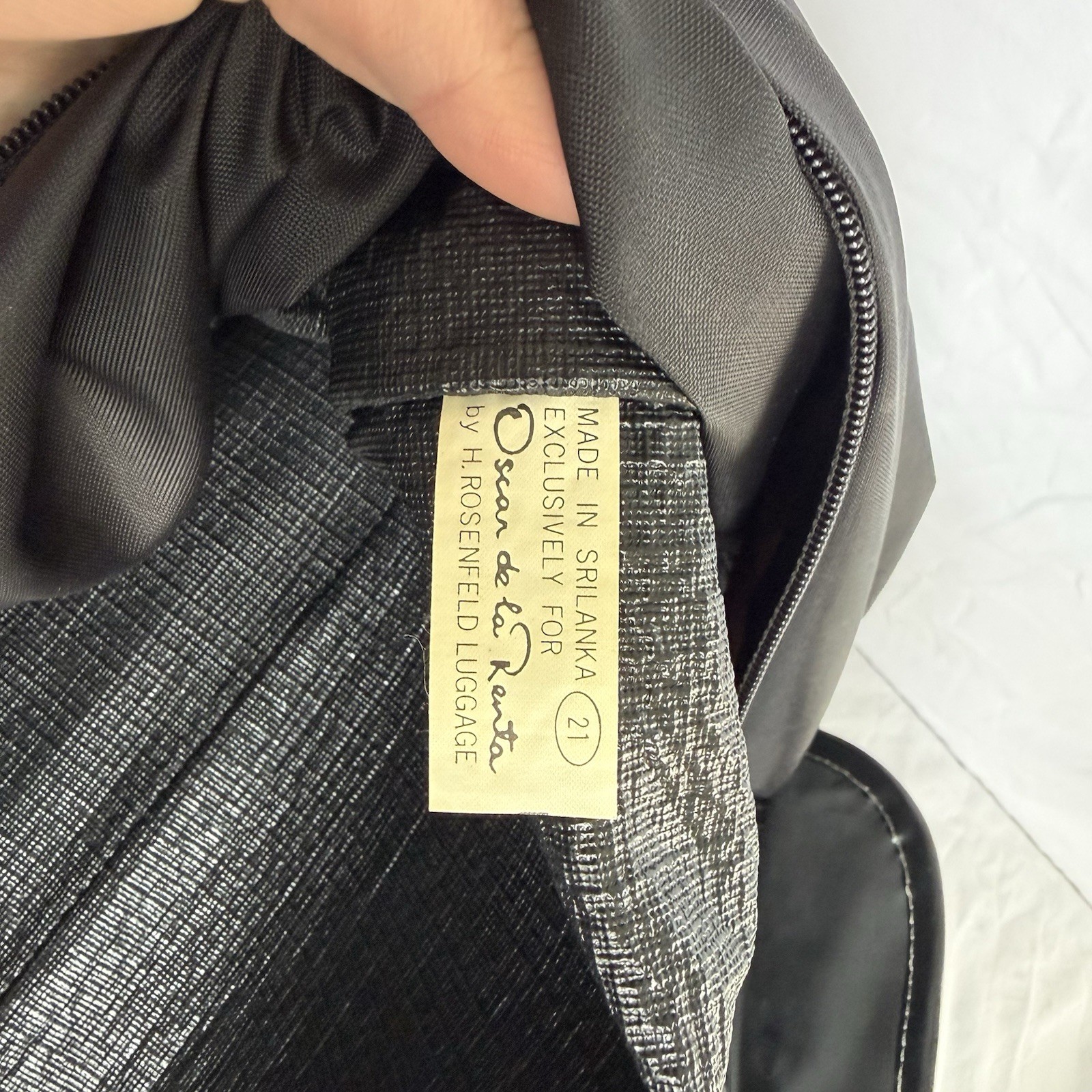 Vintage Oscar de la Renta Tweed Garment Bag H. Rosenfeld Designer Travel Bag