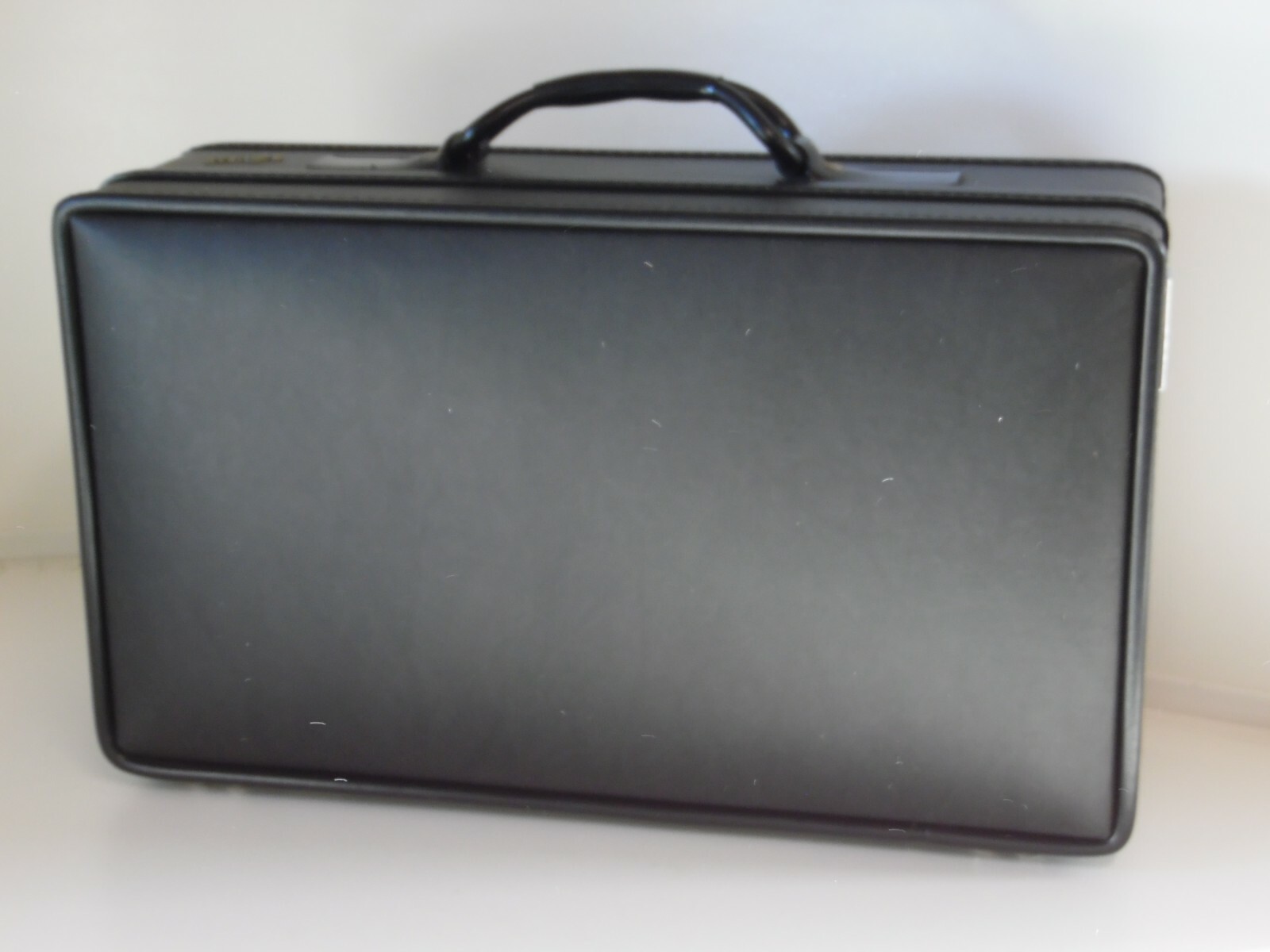 vintage aero-pak suitcase antique lined with info and key