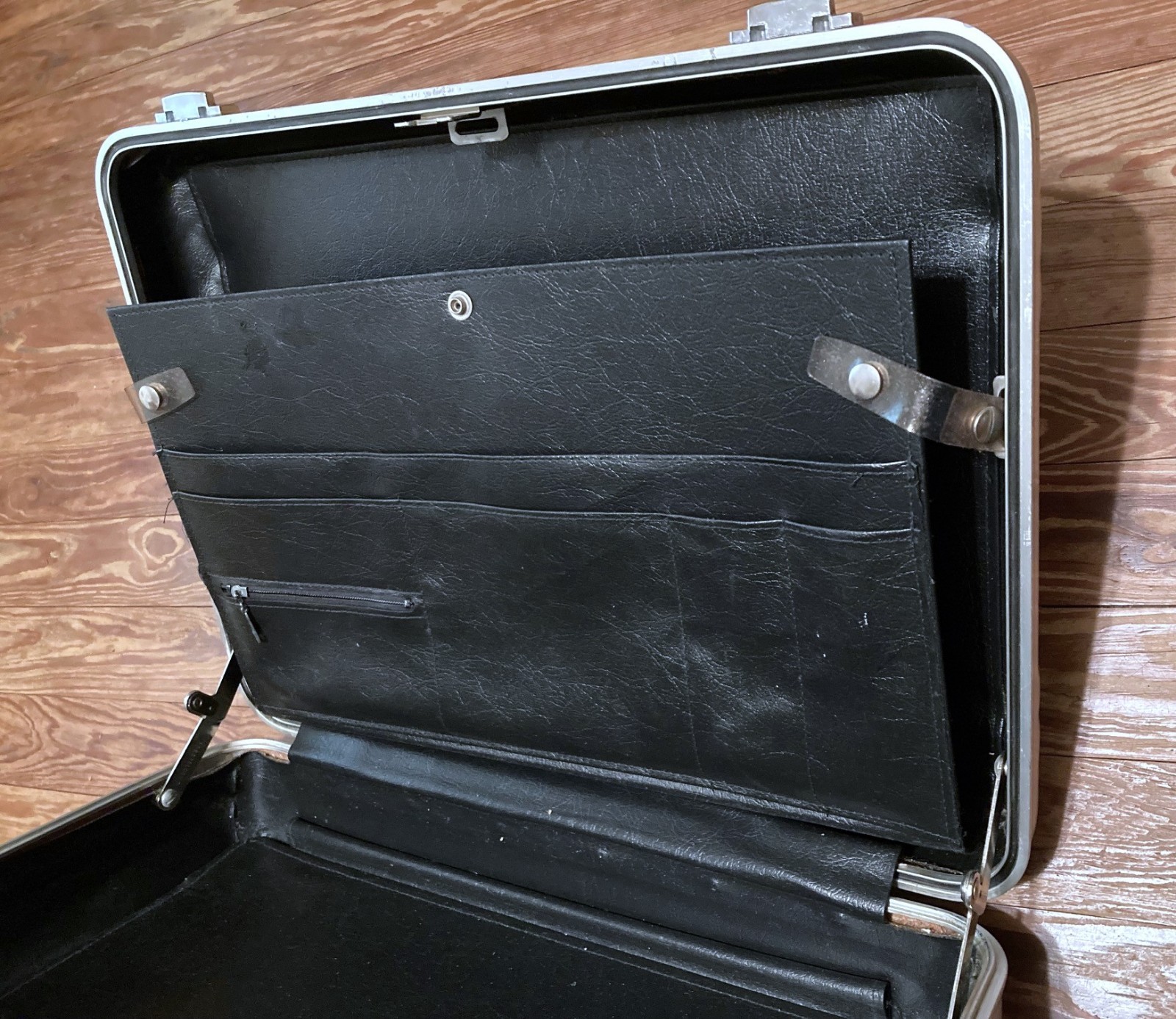 Vintage Zero Halliburton attache’ case blue logo Well Used